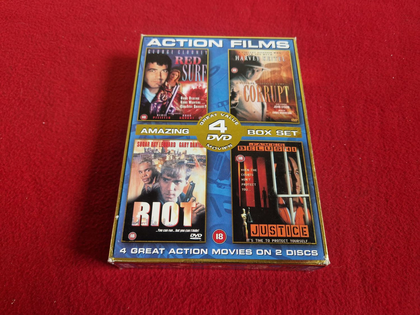 RED SURF / CORRUPT / RIOT / JUSTICE BOX till DVD
