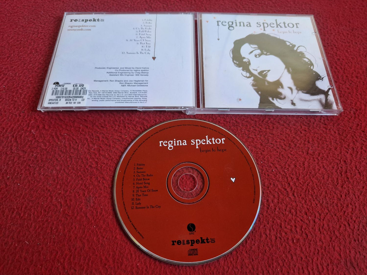 REGINA SPEKTOR BEGIN TO HOPE CD