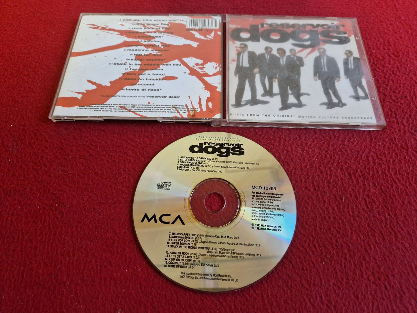 RESERVOIR DOGS MUSIC FROM THE ORIGINAL MOTION PICTURE SOUNDTRACK CD