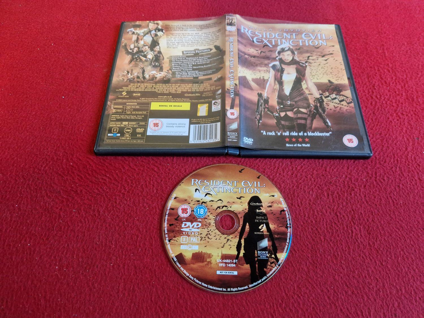 RESIDENT EVIL EXTINCTION DVD