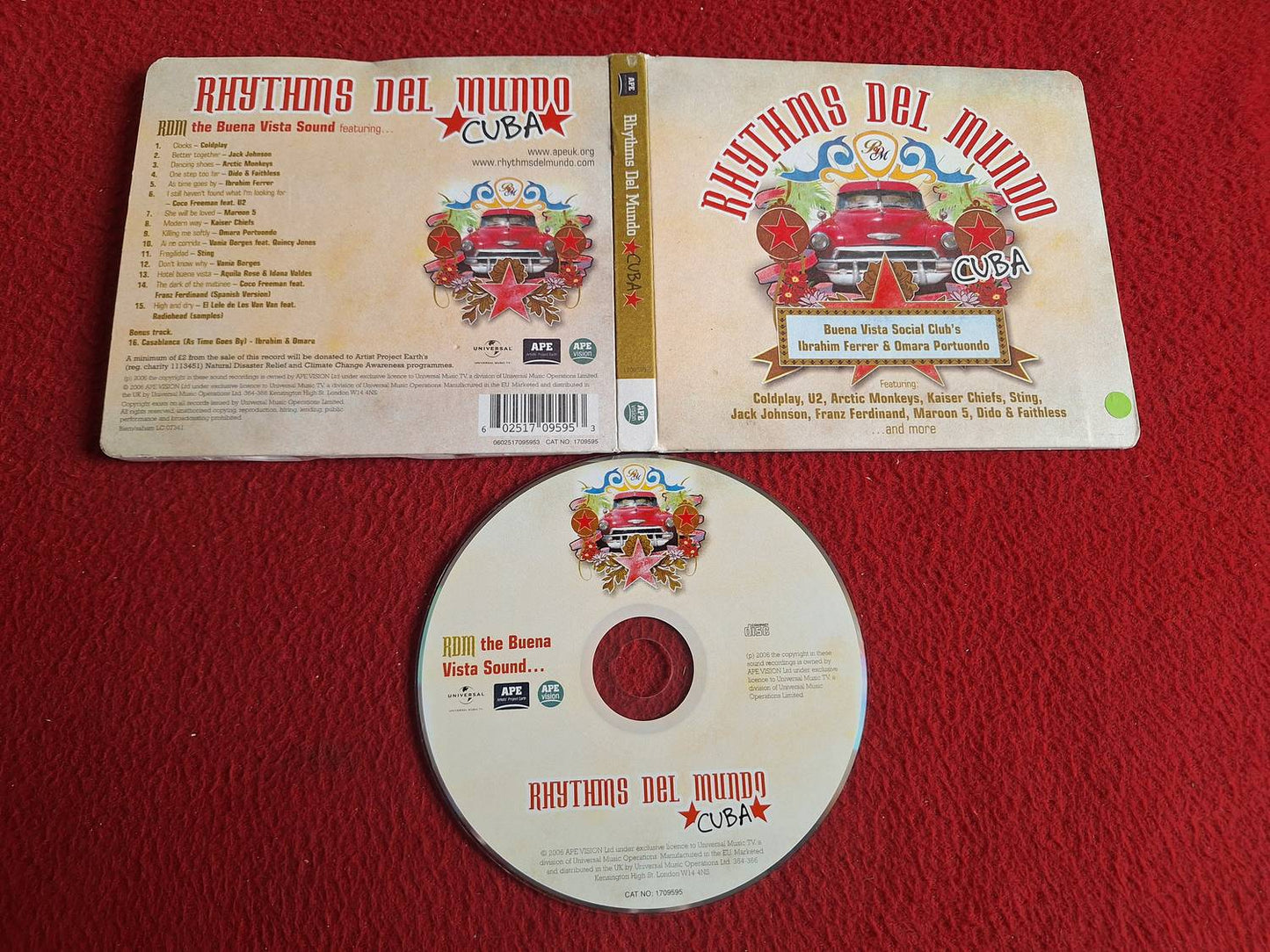 RHYTHMS DEL MUNDO CUBA FEAT COLDPLAY / U2 / ARCTIC MONKEYS mfl CD