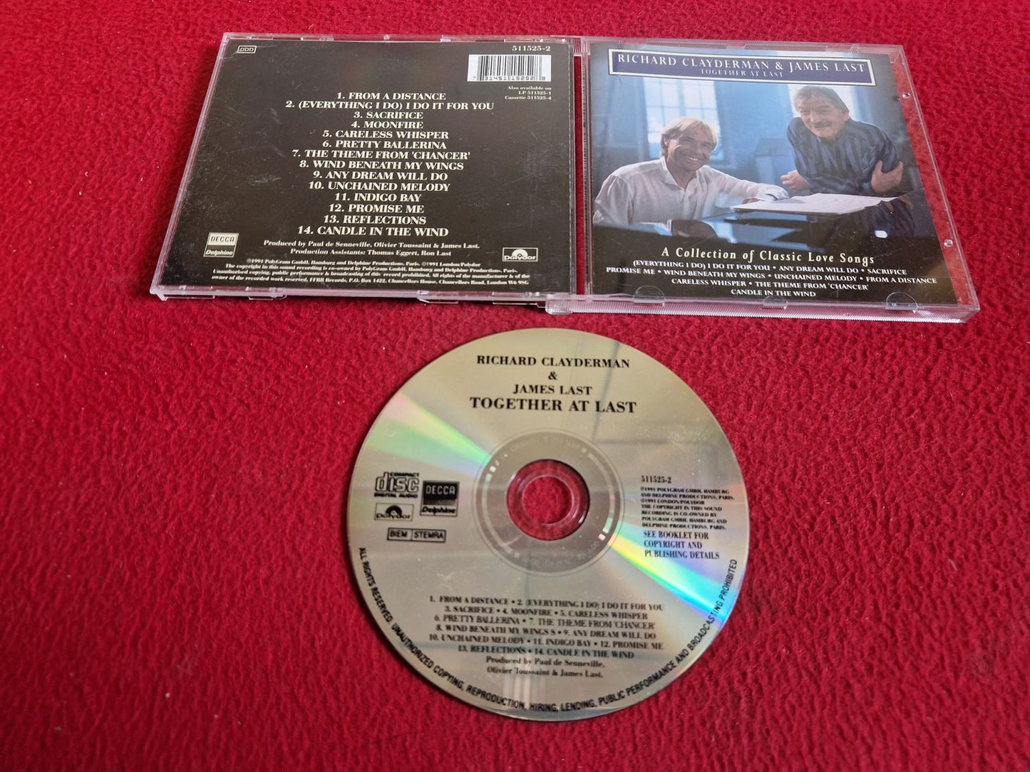 RICHARD CLAYDERMAN & JAMES LAST TOGETHER AT LAST CD
