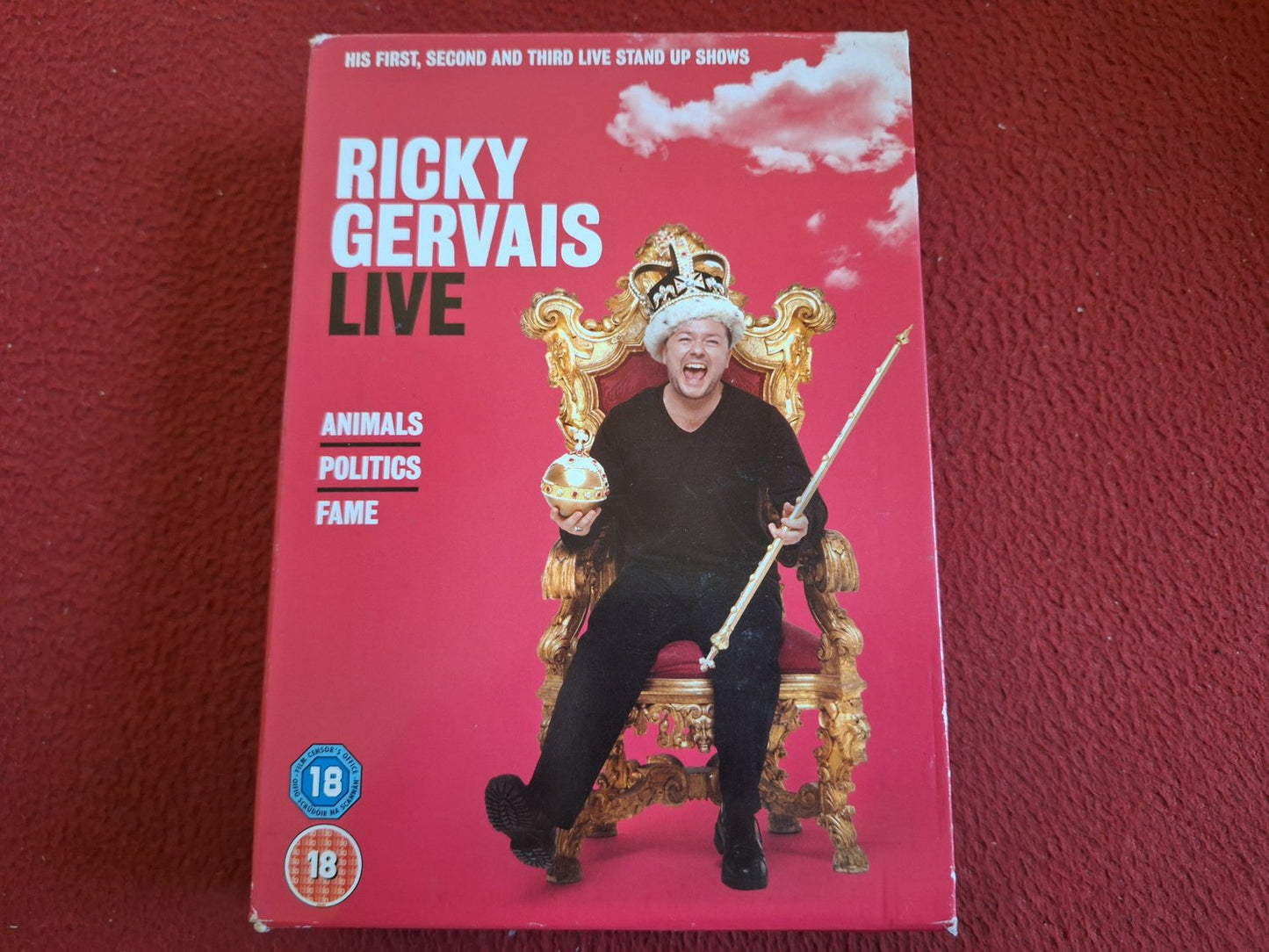 RICKY GERVAIS LIVE ANIMALS / POLITICS / FAME BOX DVD