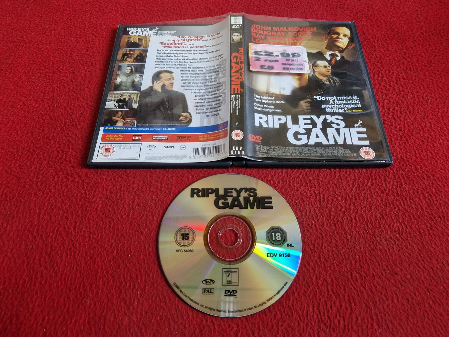 RIPLEY'S GAME DVD