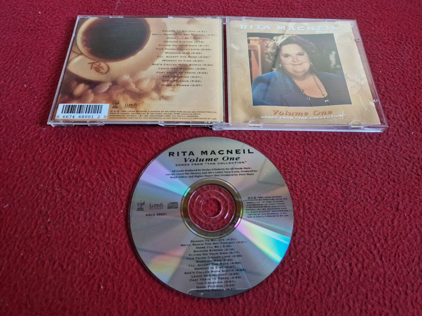 RITA MACNEIL VOLUME ONE SONGS FROM "THE COLLECTION" CD