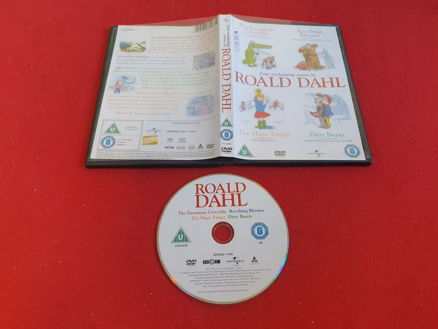 ROALD DAHL THE ENORMOUS CROCODILE / REVOLTING RHYMES mfl till DVD