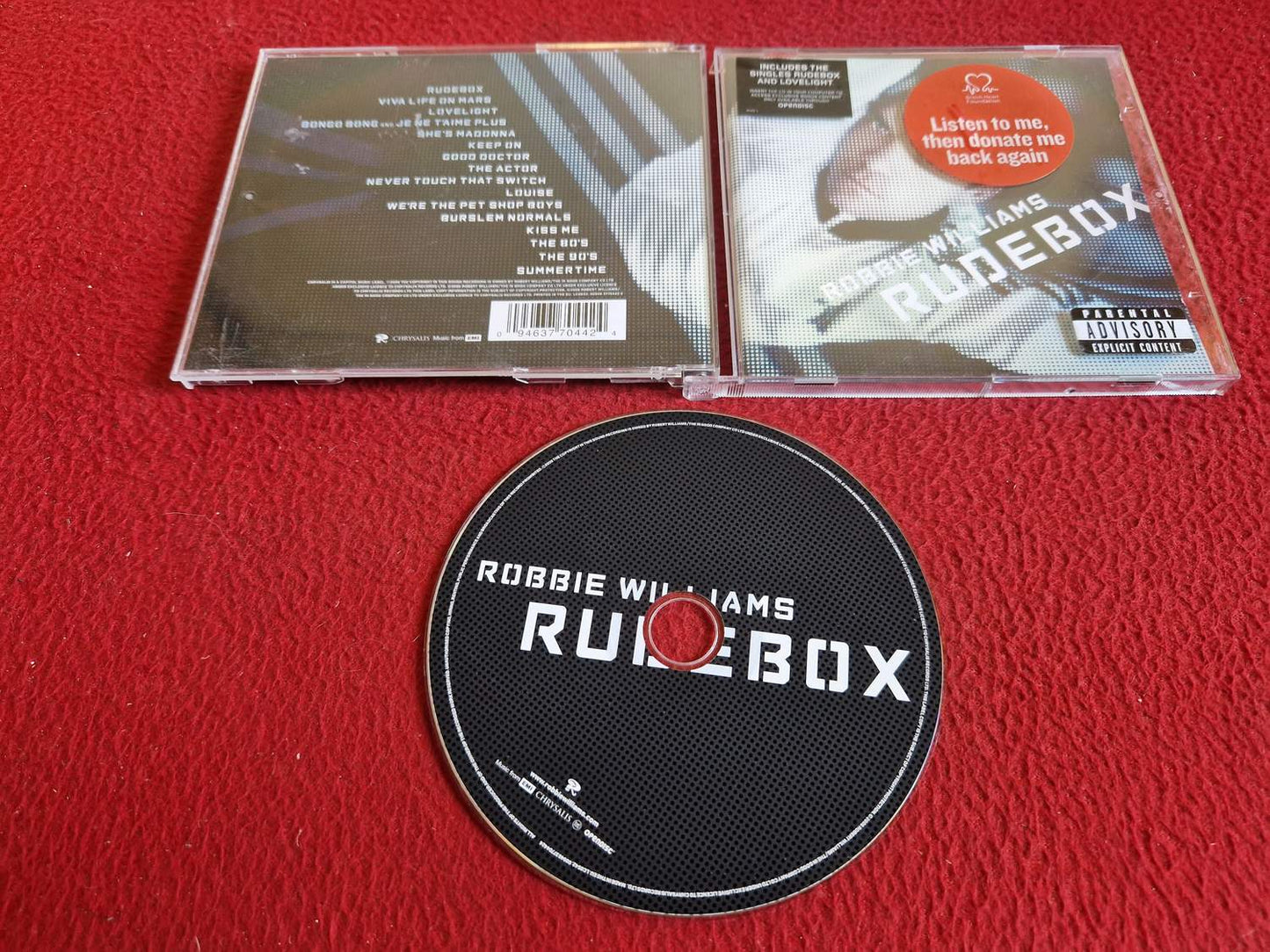 ROBBIE WILLIAMS RUDEBOX CD