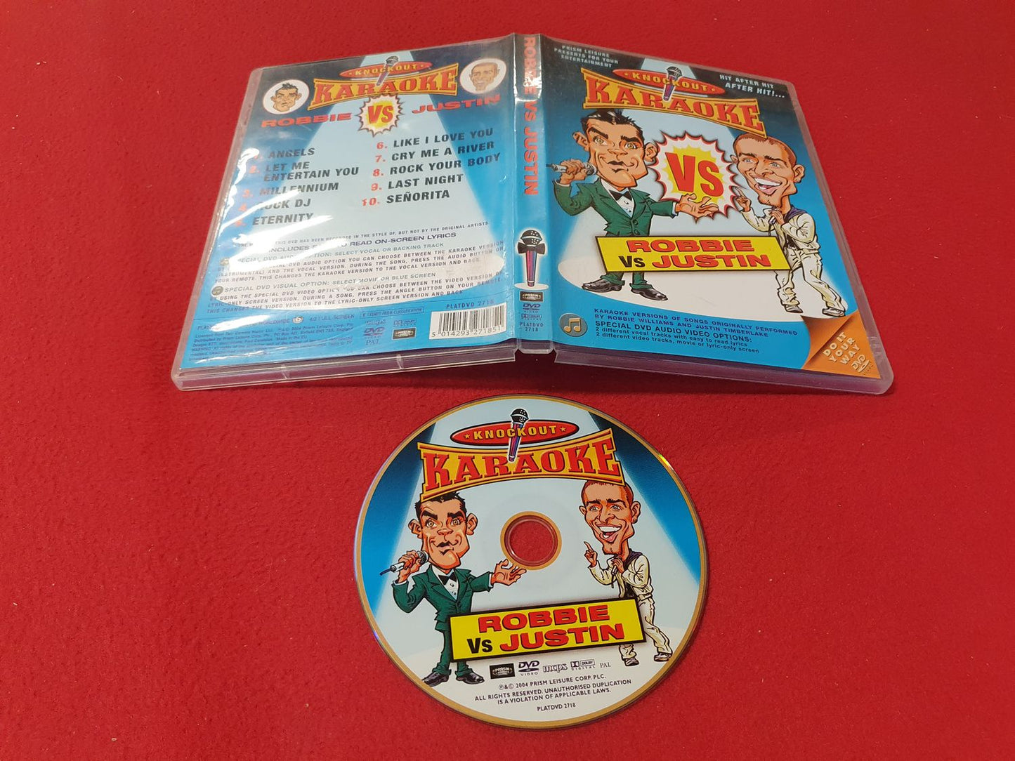 ROBBIE WILLIAMS VS JUSTIM TIMBERLAKE [ KNOCKOUT KARAOKE ] till DVD