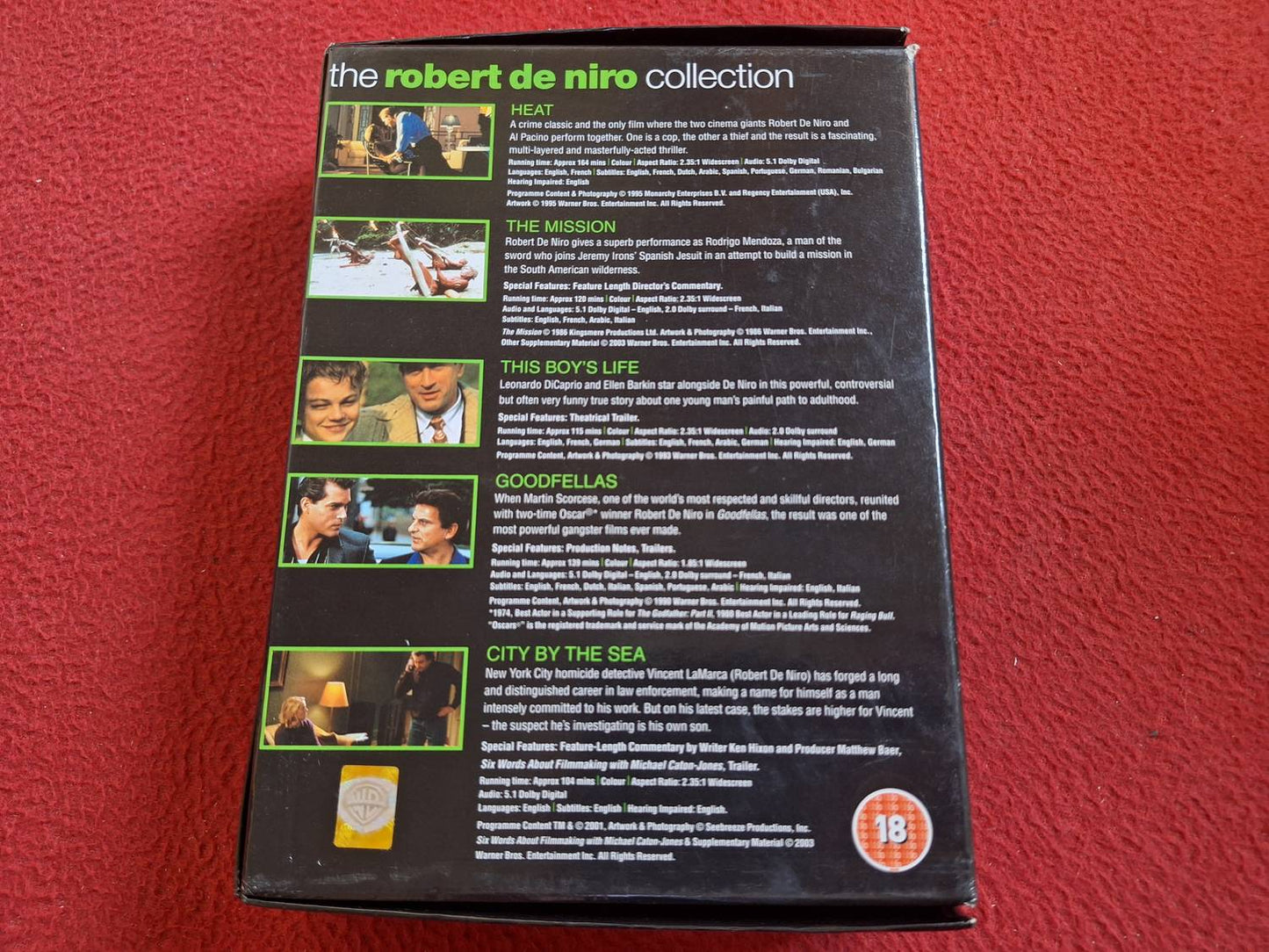 ROBERT DE NIRO COLL. HEAT / THE MISSION mfl [ ENGELSK TEXT ] BOX DVD