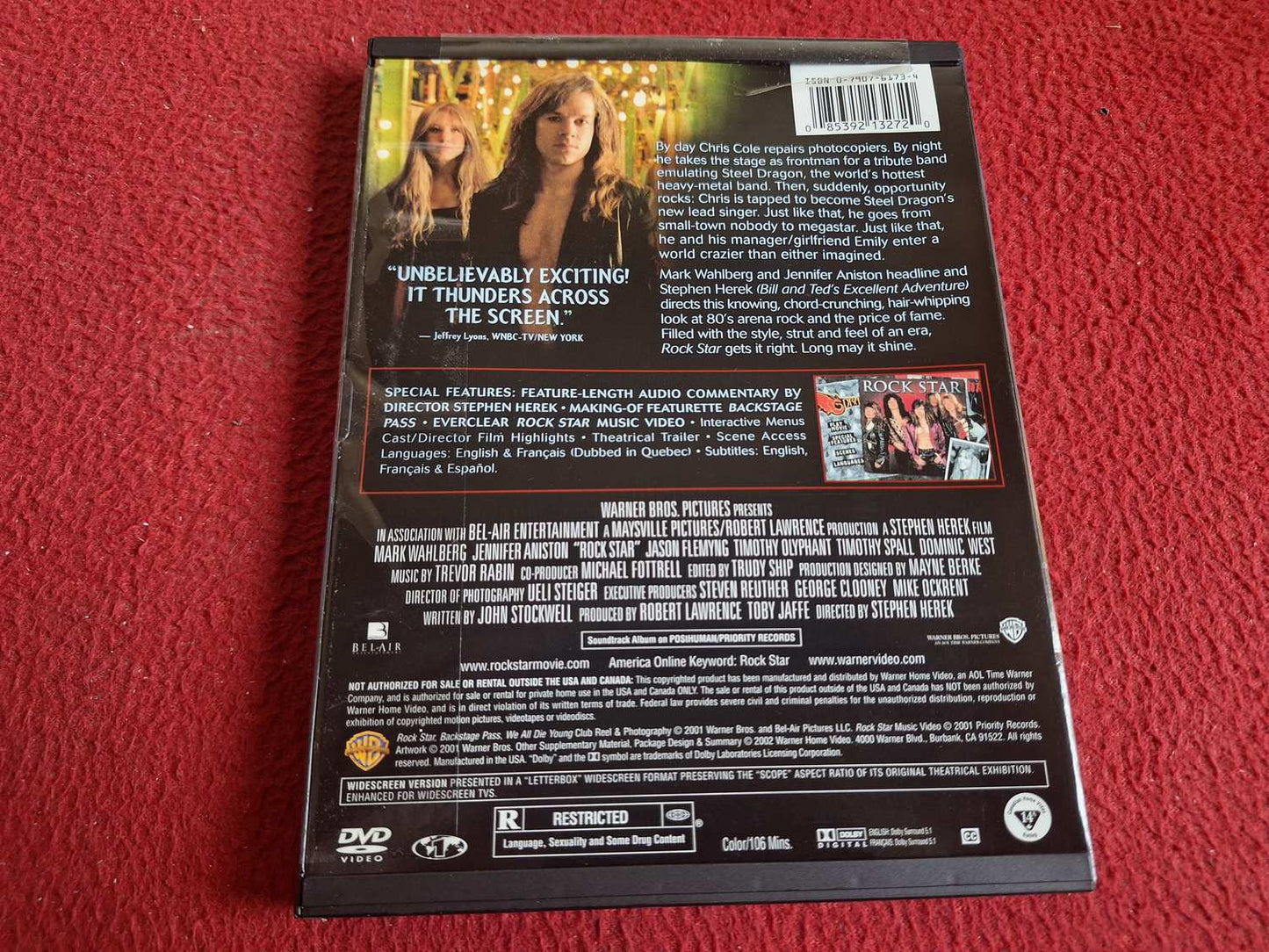 ROCK STAR [ SNAPCASE ] [ OÖPPNAD] [ REGION 1 ] DVD