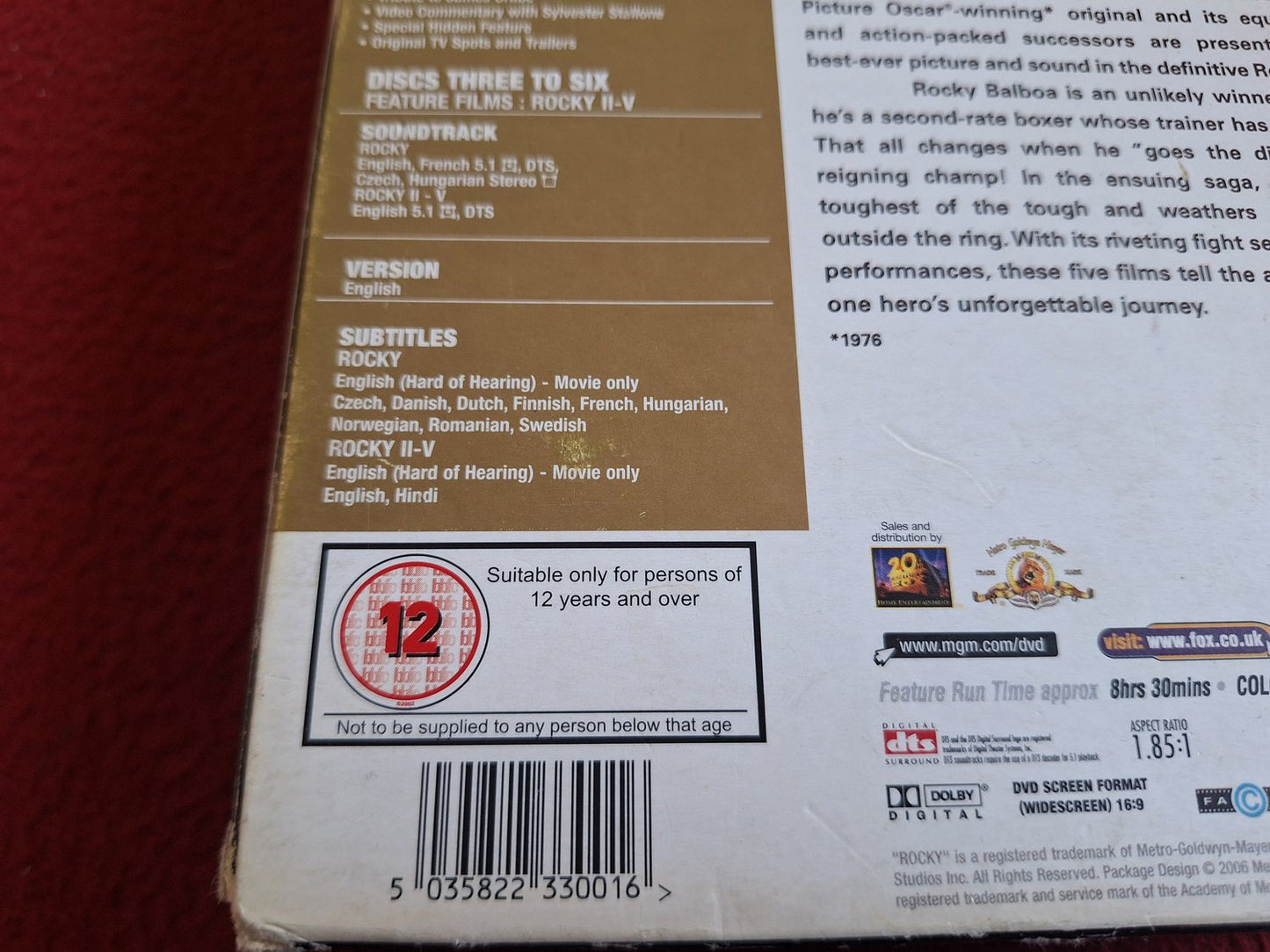 ROCKY ANTHOLOGY ULTIMATE EDITION BOX DVD