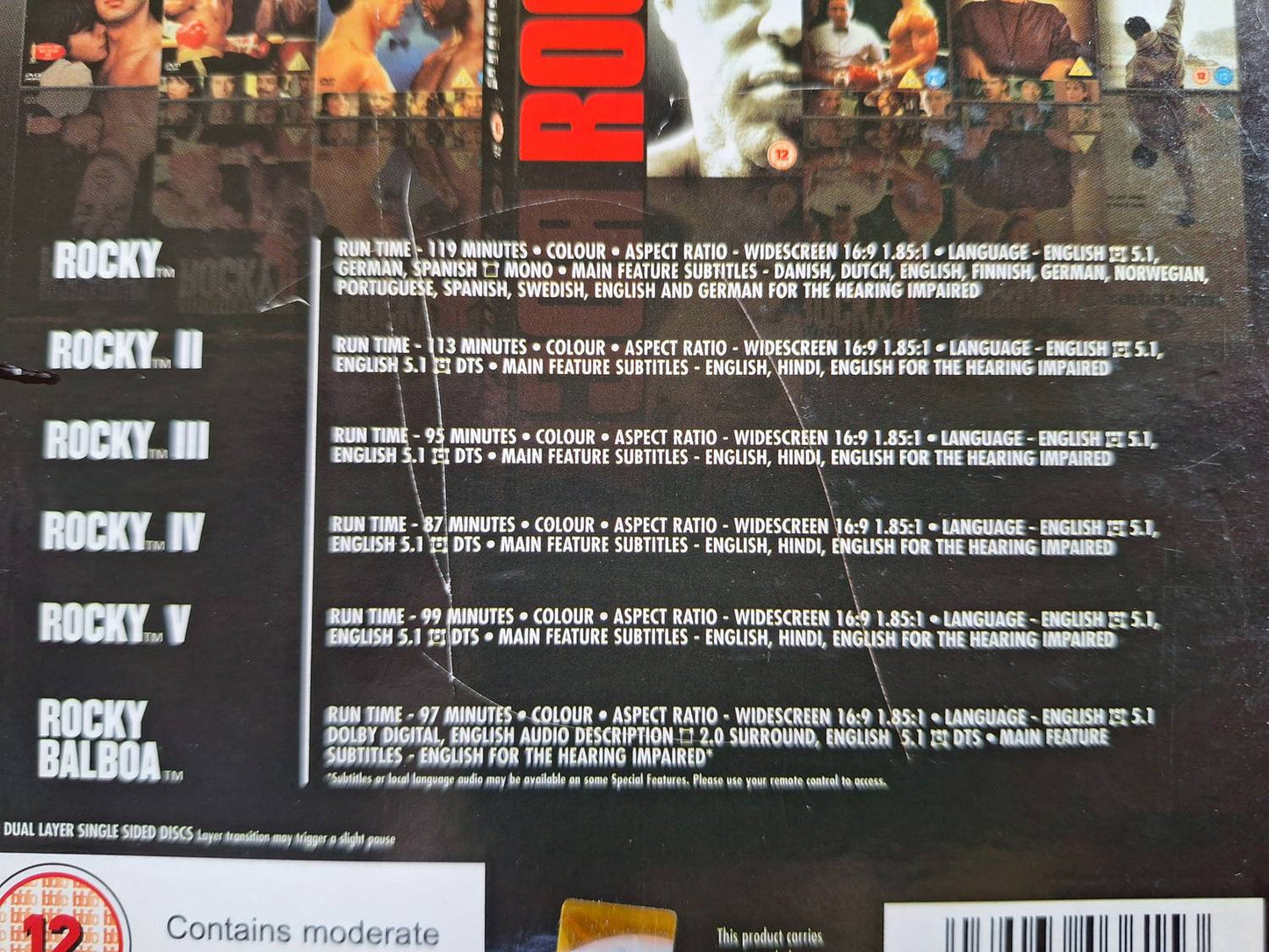ROCKY THE COMPLETE SAGA BOX DVD