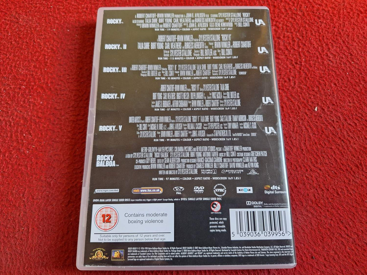ROCKY THE COMPLETE SAGA BOX DVD