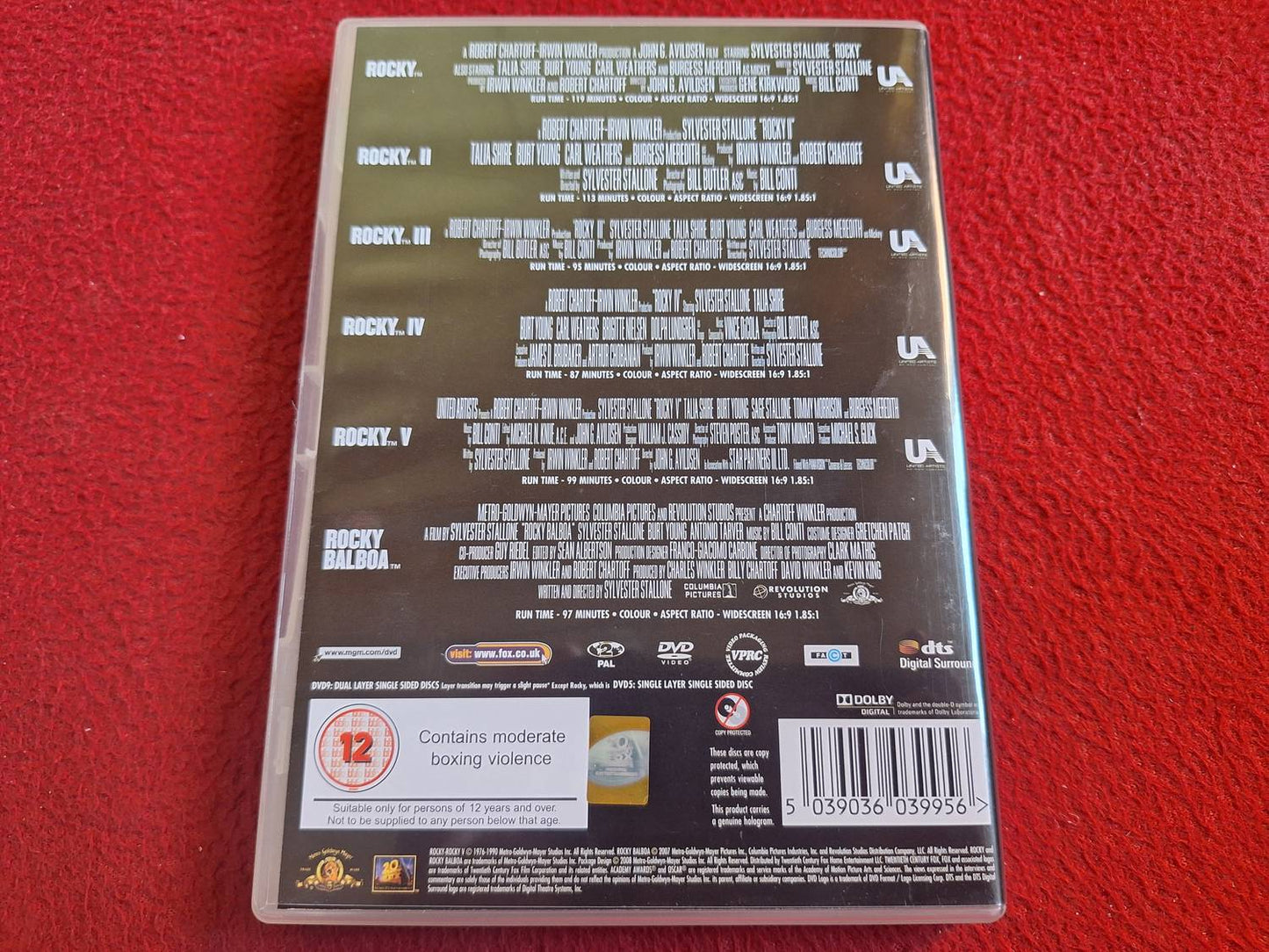 ROCKY THE COMPLETE SAGA BOX DVD
