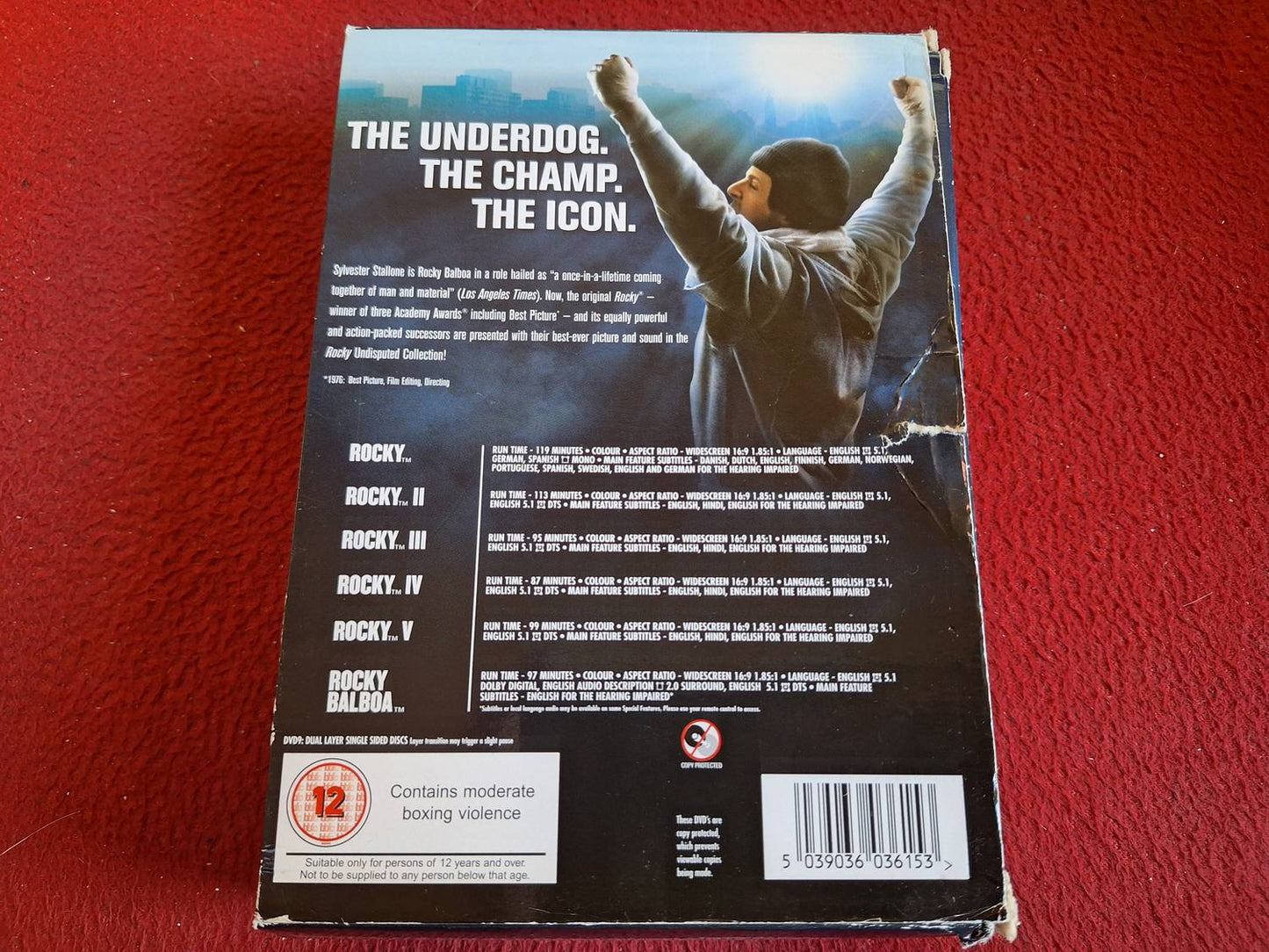 ROCKY THE UNDISPUTED COLLECTION BOX DVD