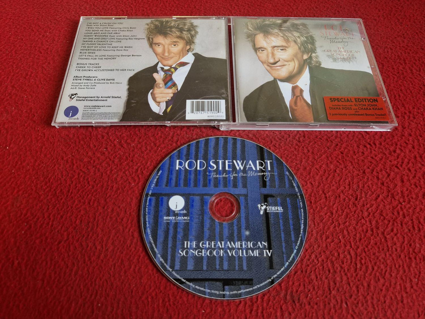 ROD STEWART THANKS FOR THE MEMORY... THE GREAT AMERICAN SONGBOOK VOL IV CD