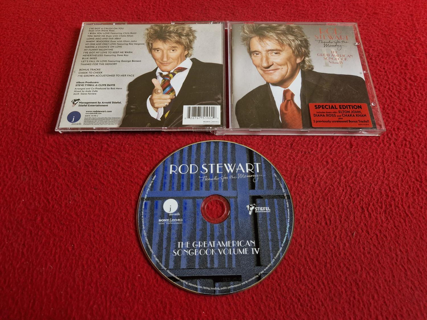 ROD STEWART THANKS FOR THE MEMORY THE GREAT AMERICAN SONGBOOK VOLUME IV CD