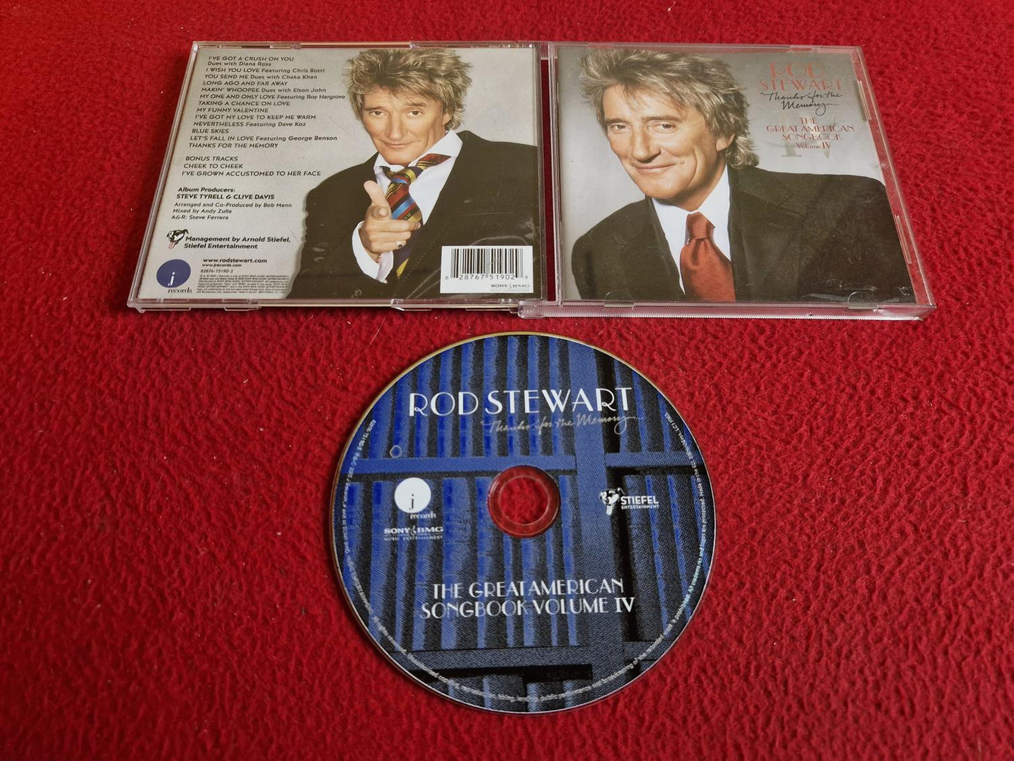 ROD STEWART THANKS FOR THE MEMORY THE GREAT AMERICAN SONGBOOK VOLUME IV CD