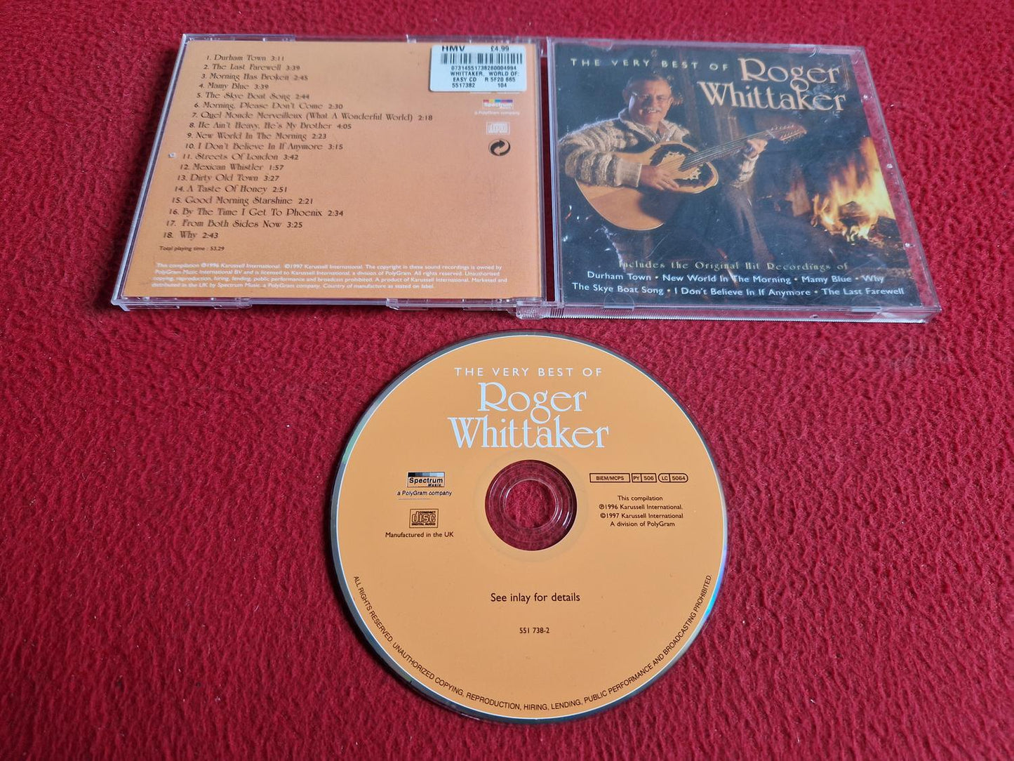 ROGER WHITTAKER THE VERY BEST OF CD