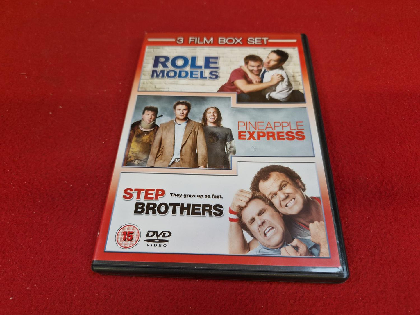 ROLE MODELS / PINEAPPLE EXPRESS / STEP BROTHERS BOX till DVD