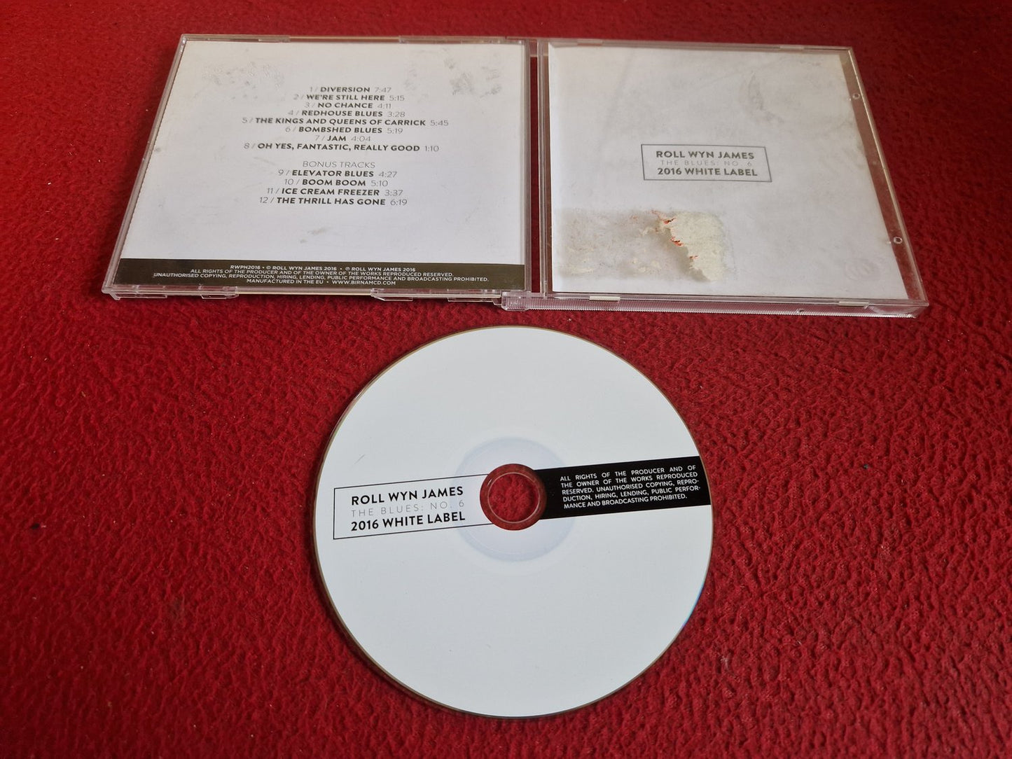 ROLL WYN JAMES THE BLUES NO. 6 2016 WHITE LABEL CD