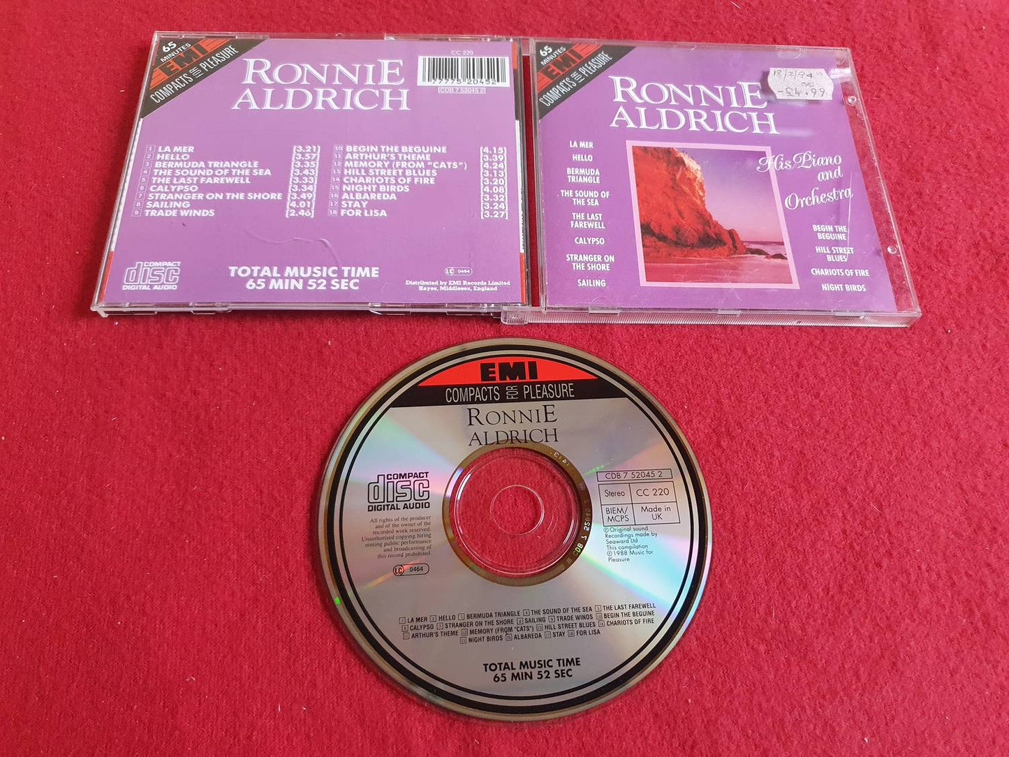 RONNIE ALDRICH HIS PIANO AND ORCHESTRA till CD