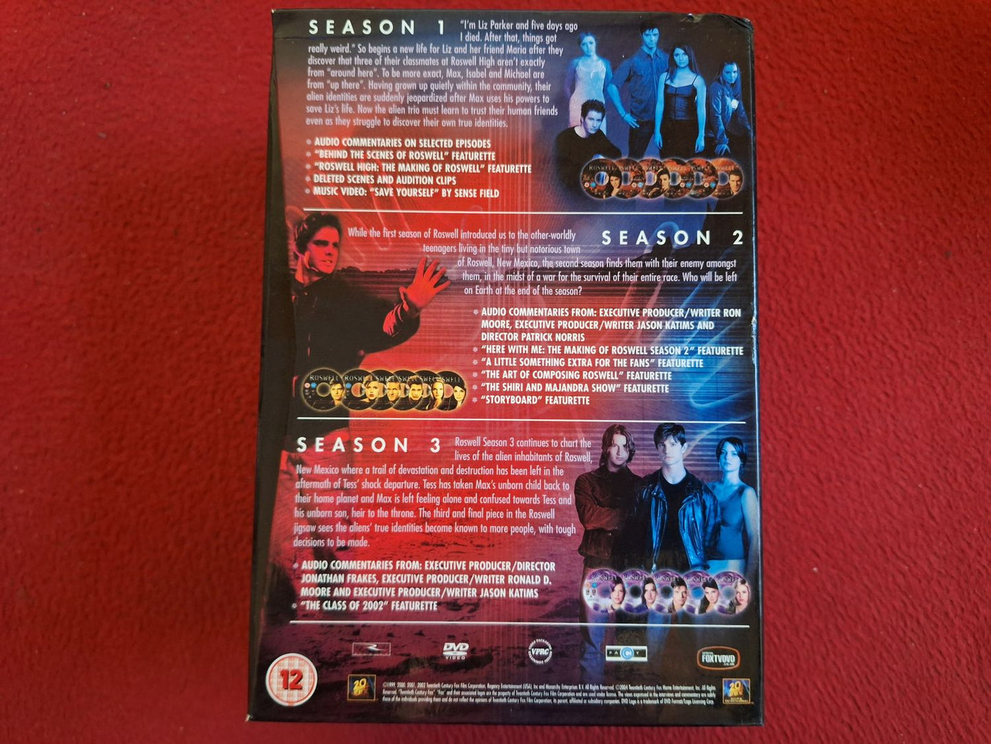 ROSWELL THE COMPLETE COLLECTION SEASONS 1 - 3 BOX DVD