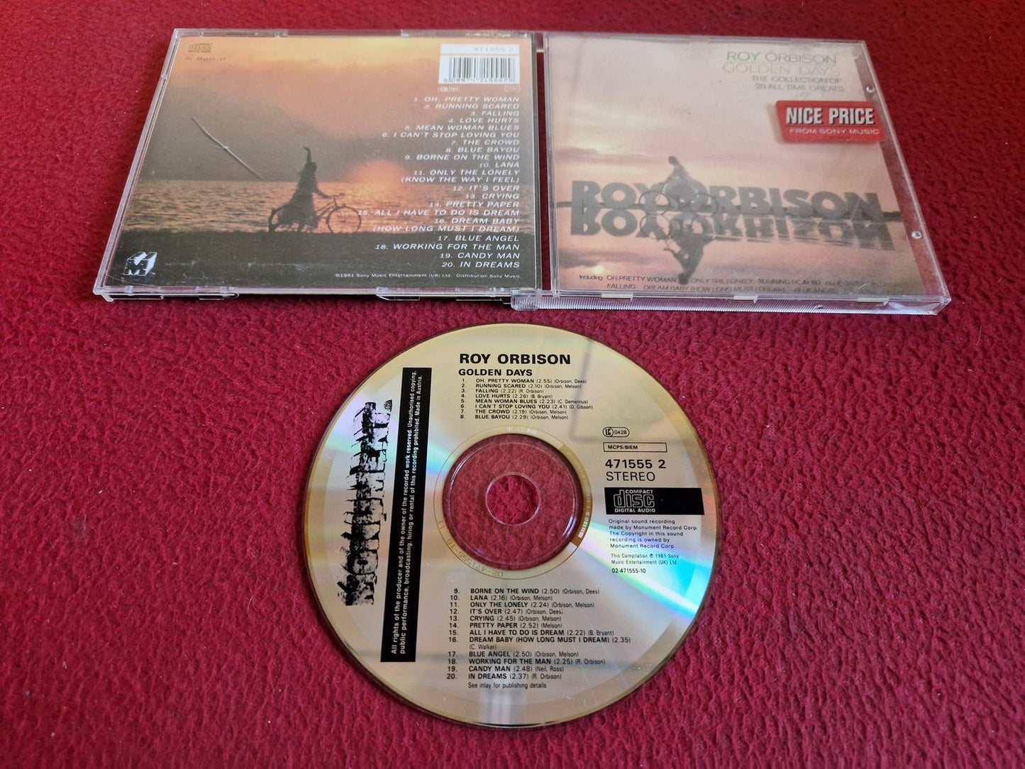 ROY ORBISON GOLDEN DAYS CD