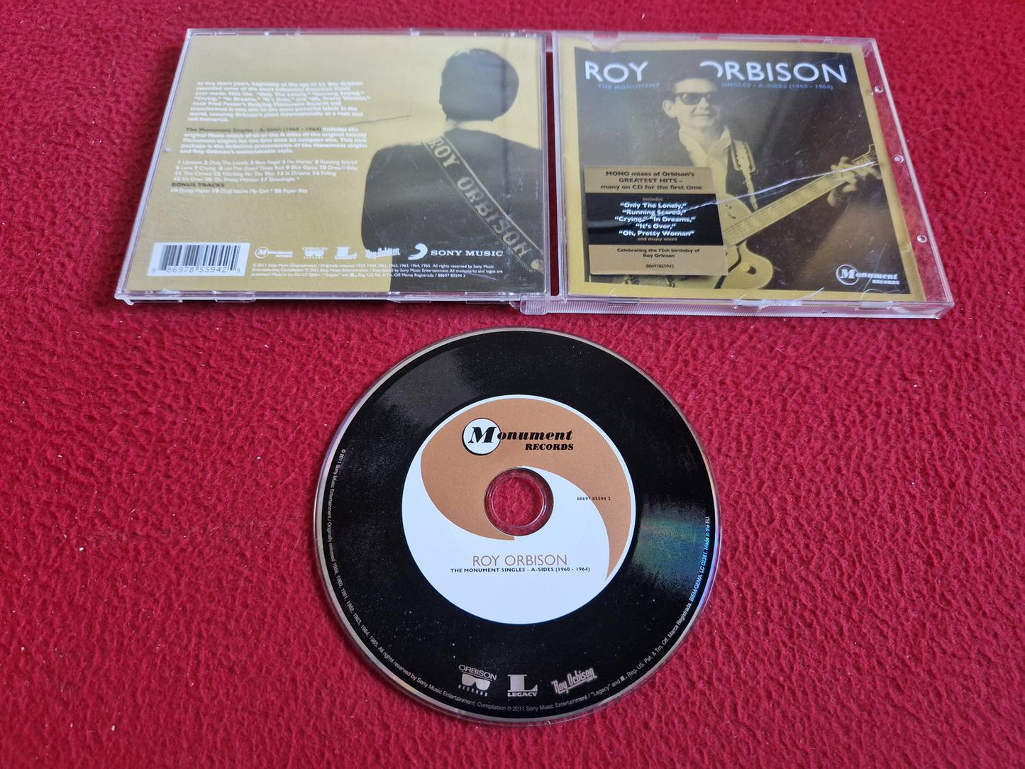 ROY ORBISON THE MONUMENT SINGLES A-SIDES (1960 - 1964) CD