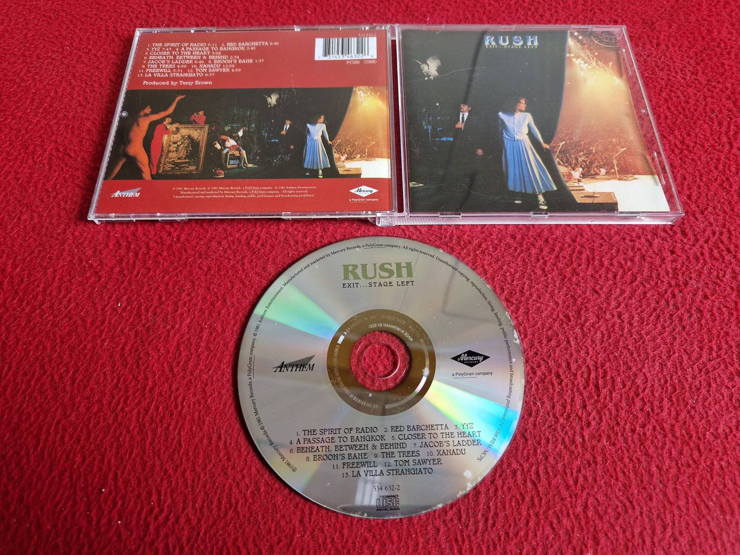 RUSH EXIT... STAGE LEFT CD