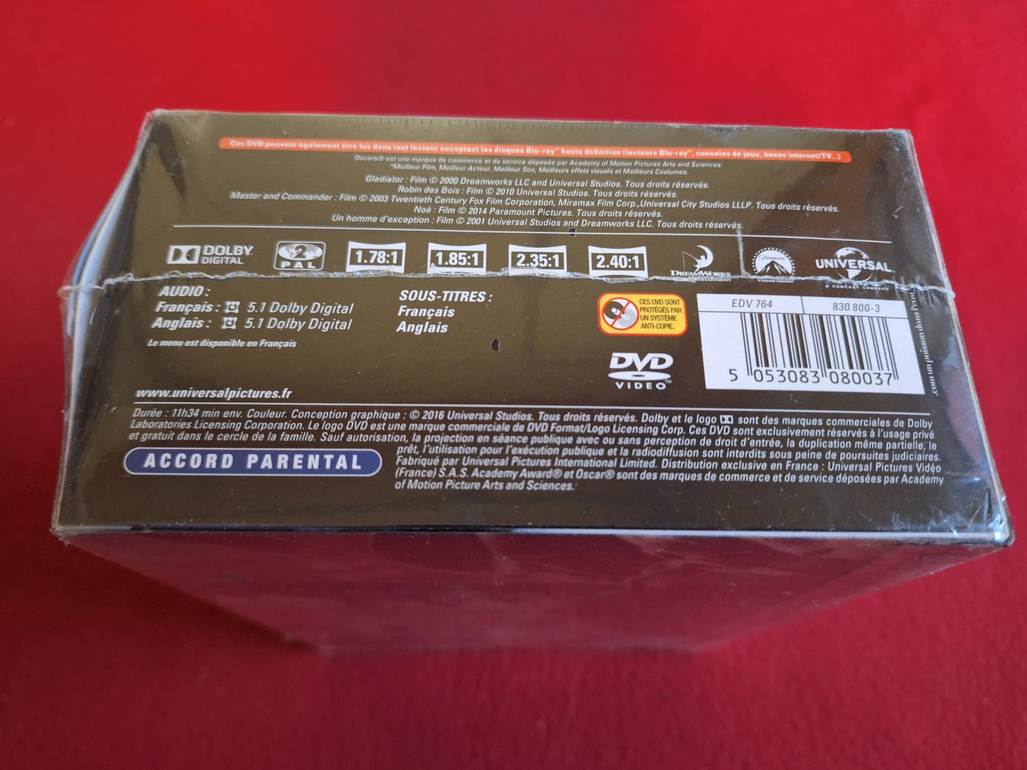 RUSSEL CROWE GLADIATOR / ROBIN HOOD mfl [ OÖPPNAD ] [TAL/TEXT ENGELSKA] BOX DVD
