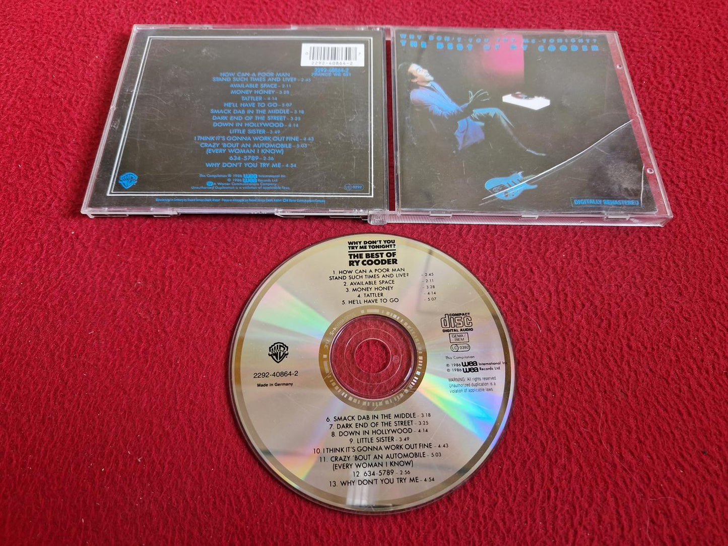 RY COODER WHY DON'T YOU TRY ME TONIGHT? THE BEST OF CD