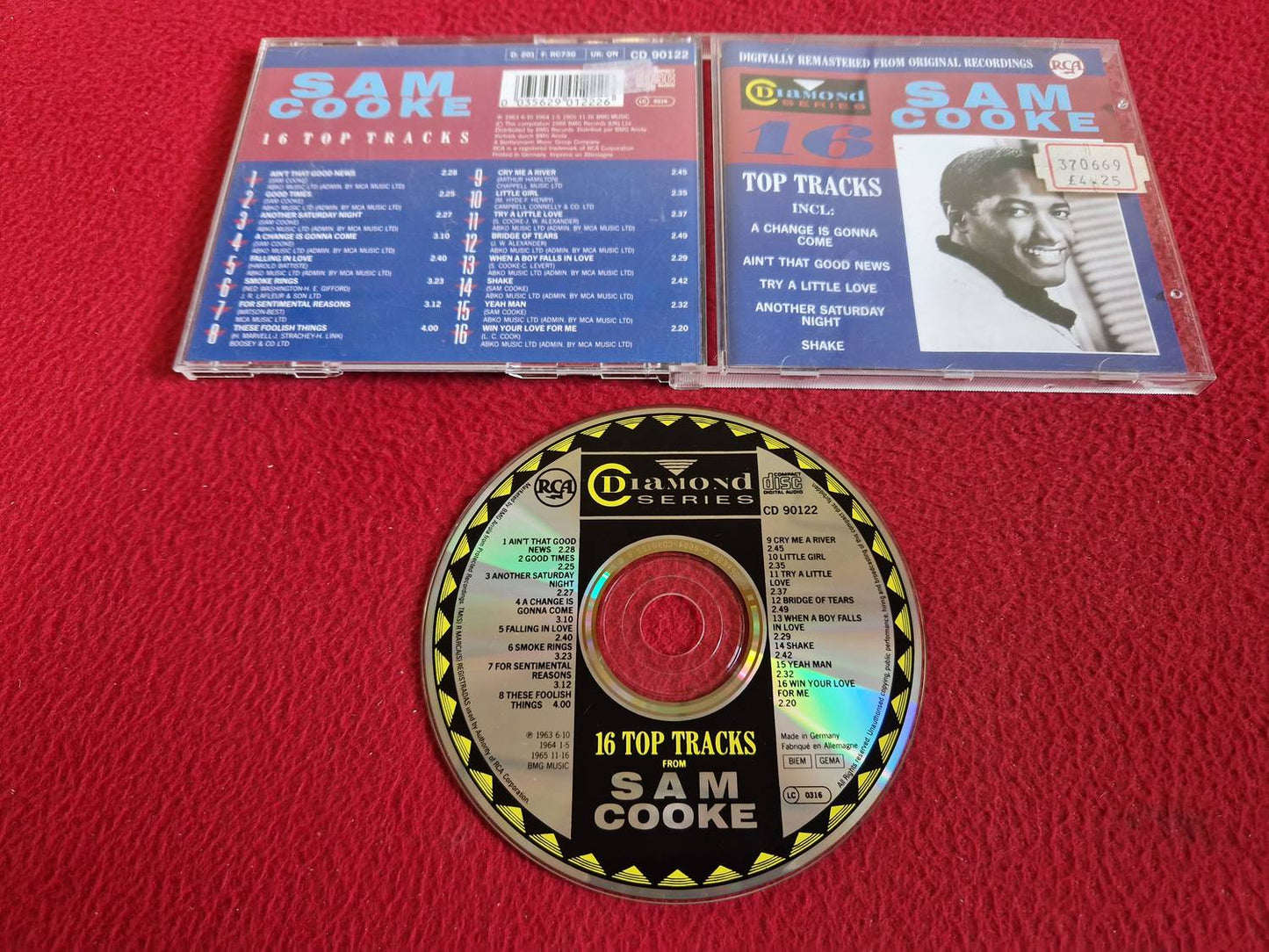 SAM COOKE 16 TOP TRACKS CD