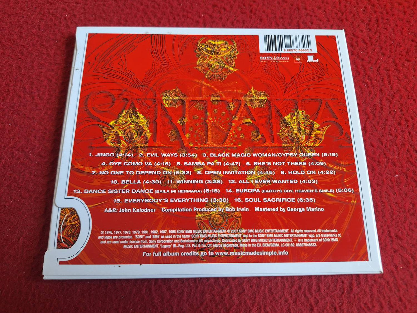 SANTANA THE BEST OF CD
