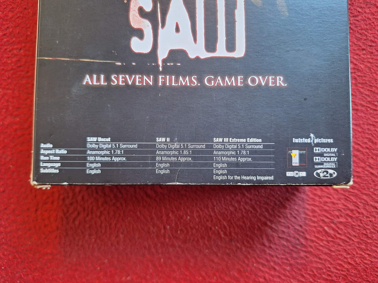 SAW ALL SEVEN FILMS BOX DVD