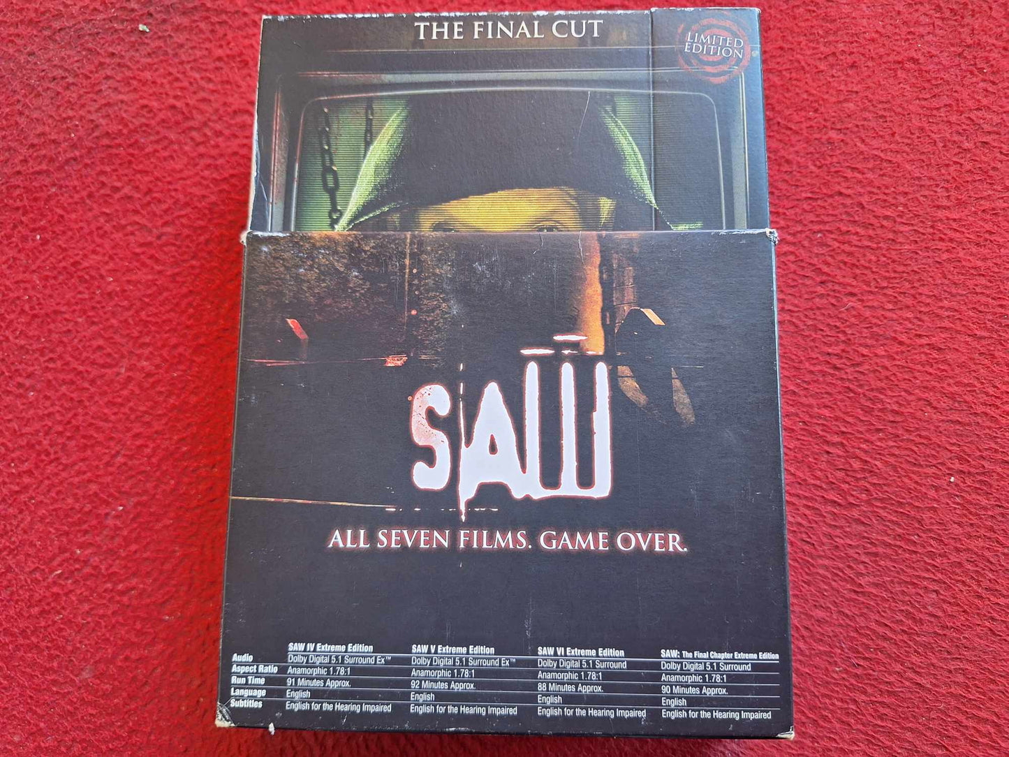 SAW ALL SEVEN FILMS BOX DVD
