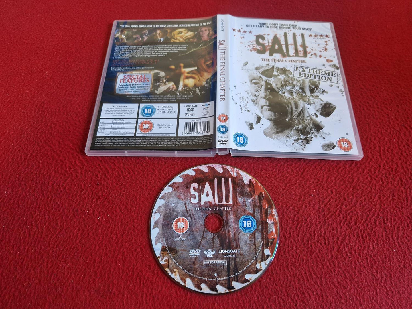 SAW THE FINAL CHAPTER DVD