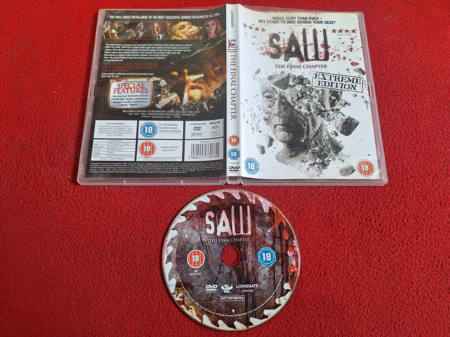 SAW THE FINAL CHAPTER DVD