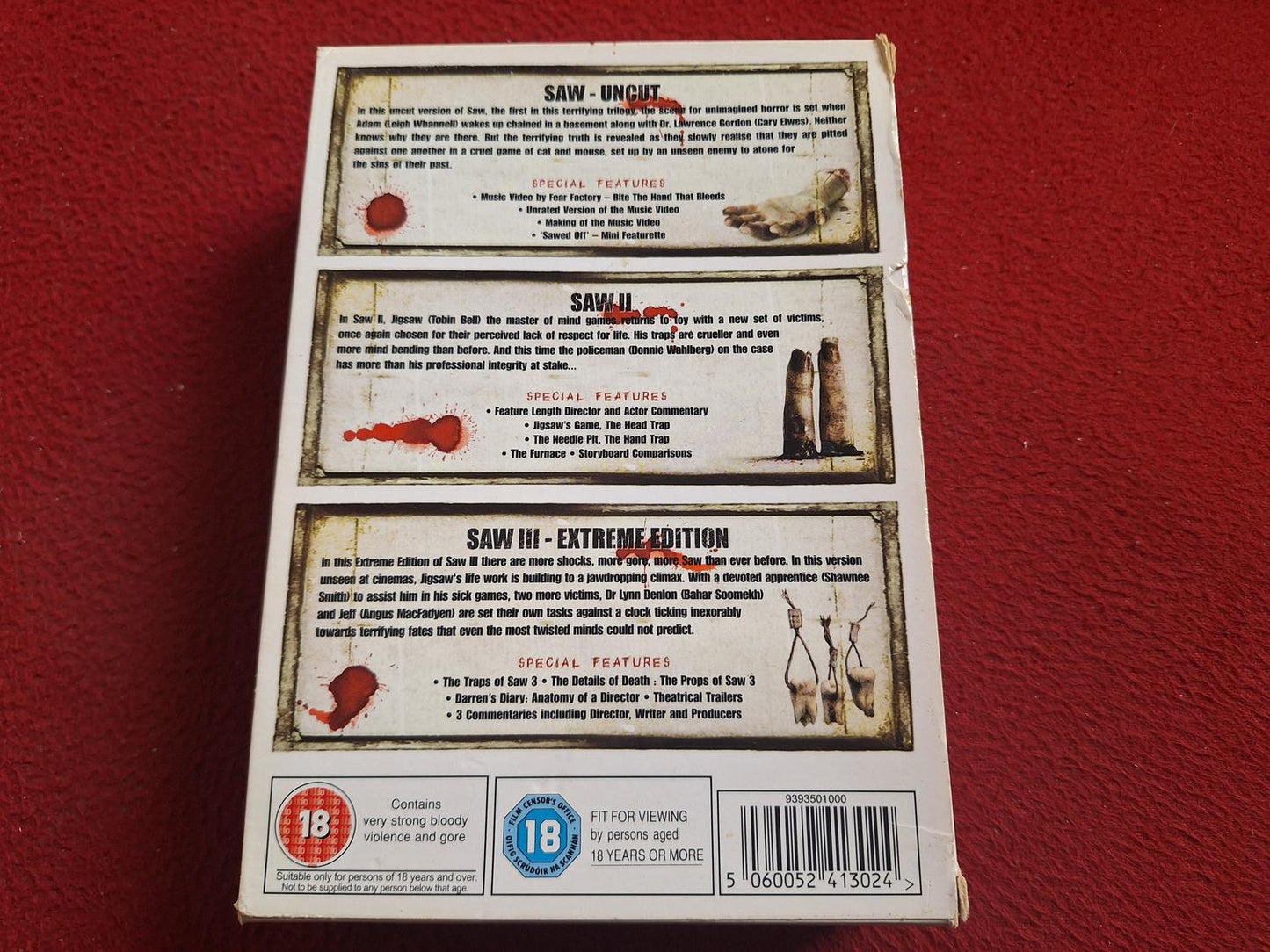 SAW TRILOGY [ ENGELSK TEXT ] BOX DVD