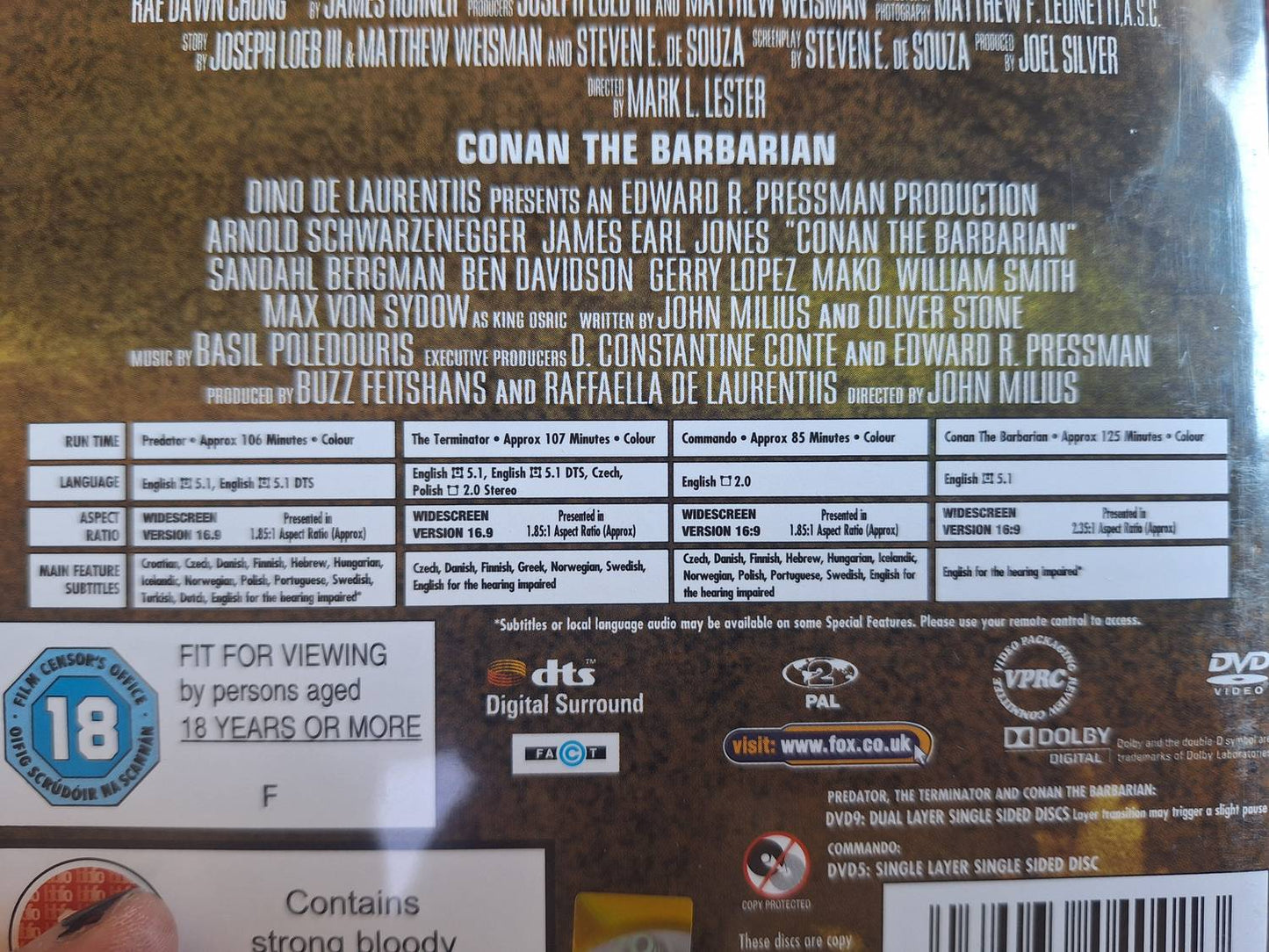 SCHWARZENEGGER 4 MOVIE COLLECTION BOX DVD