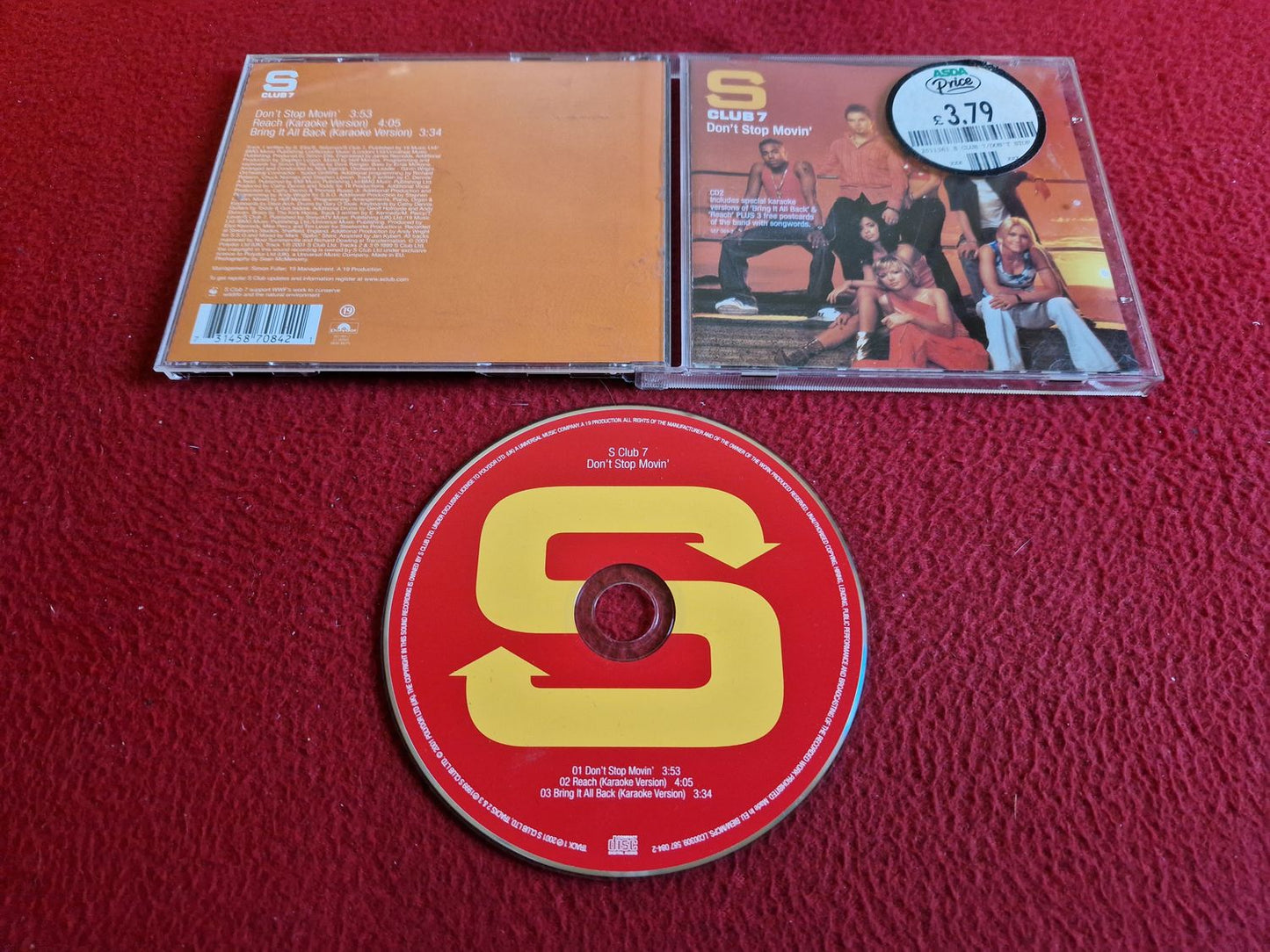 S CLUB 7 DON'T STOP MOVIN' CD