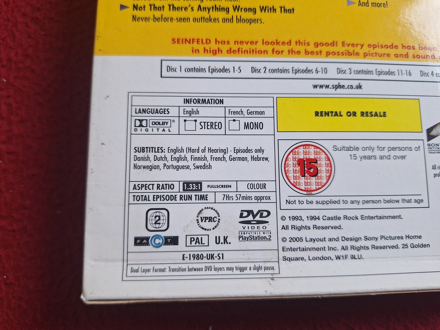 SEINFELD SEASON 5 BOX DVD