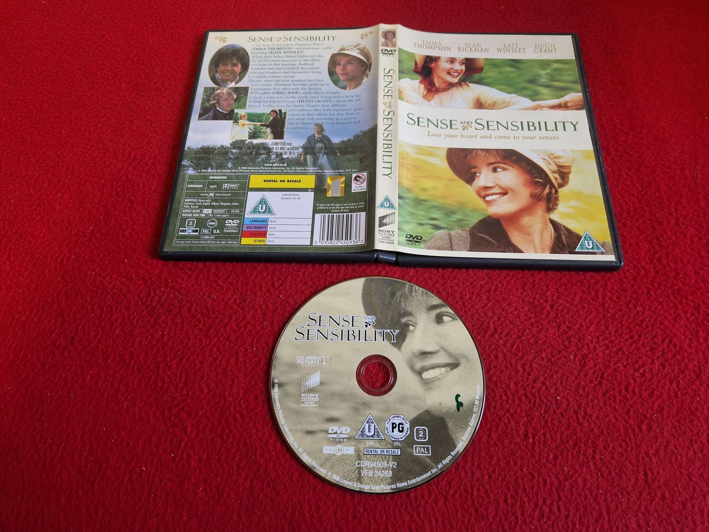 SENSE AND SENSIBILITY DVD