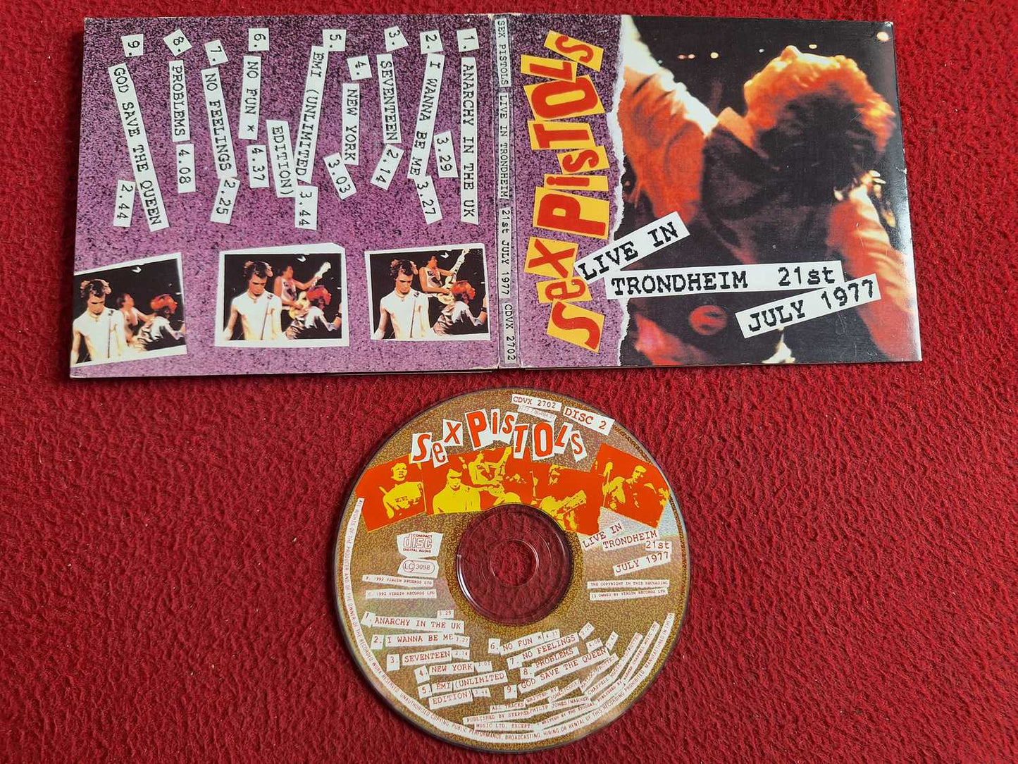 SEX PISTOLS LIVE IN TRONDHEIM 21ST JULY 1977 CD