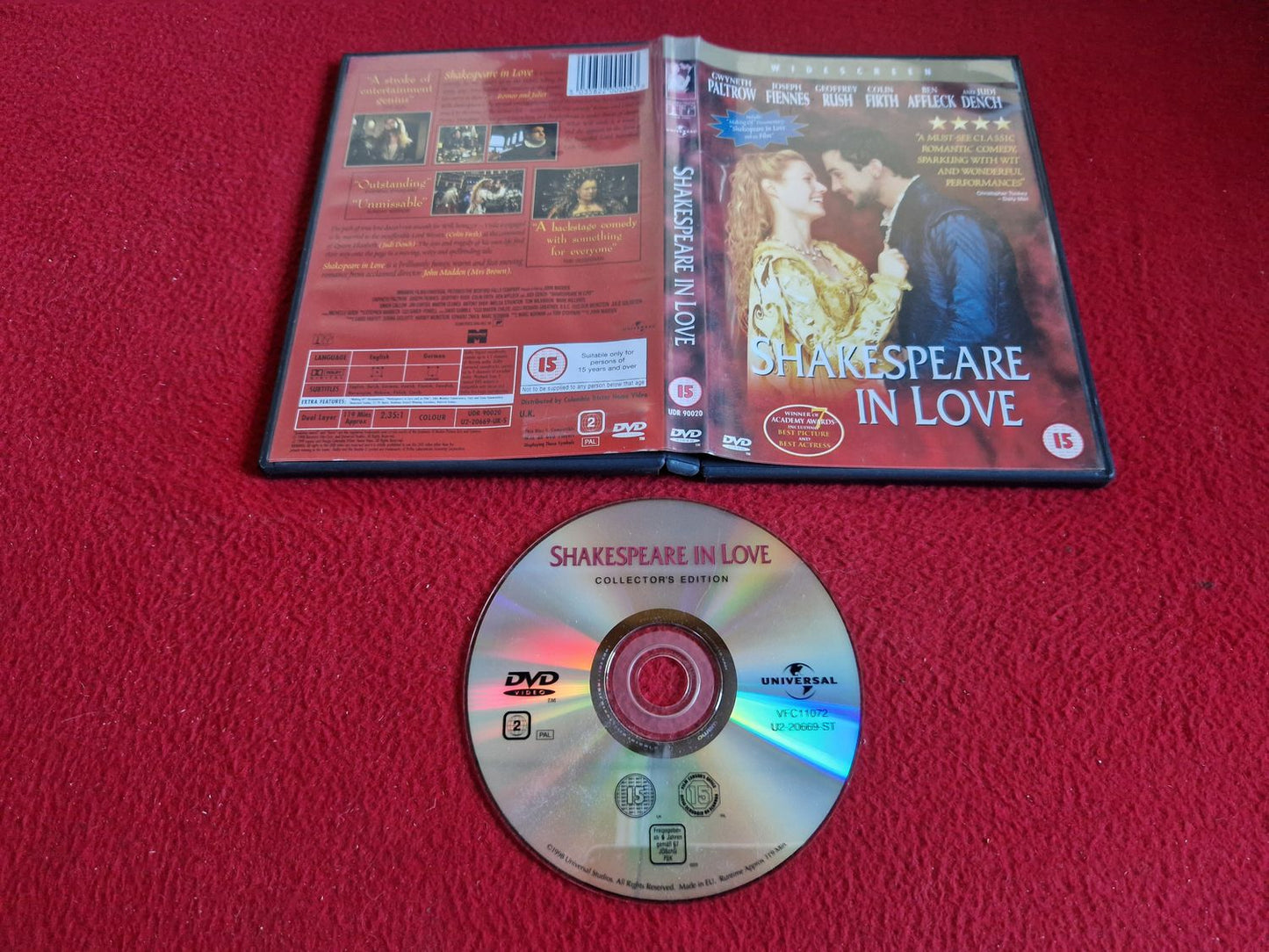 SHAKESPEARE IN LOVE DVD