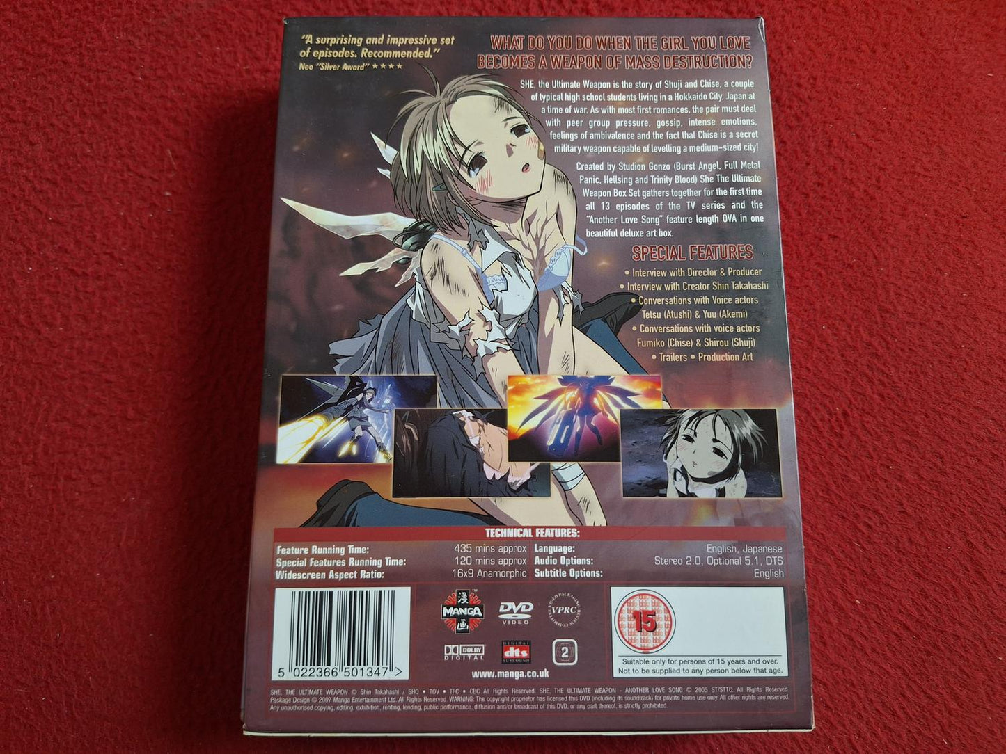 SHE THE ULTIMATE WEAPON COMPLETE SERIES & ANOTHER LOVE SONG OVA BOX DVD