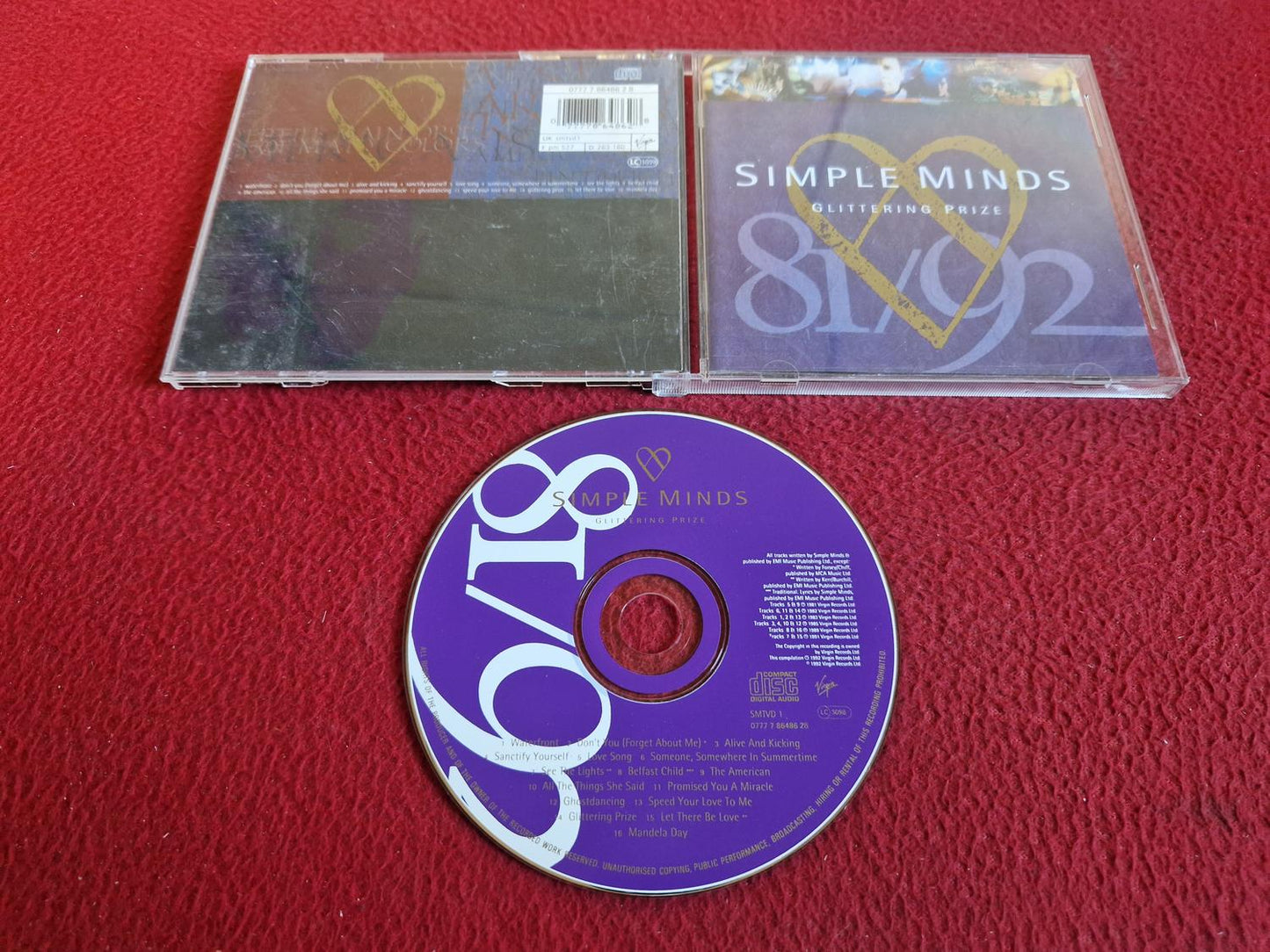 SIMPLE MINDS GLITTERING PRICE 81/92 CD