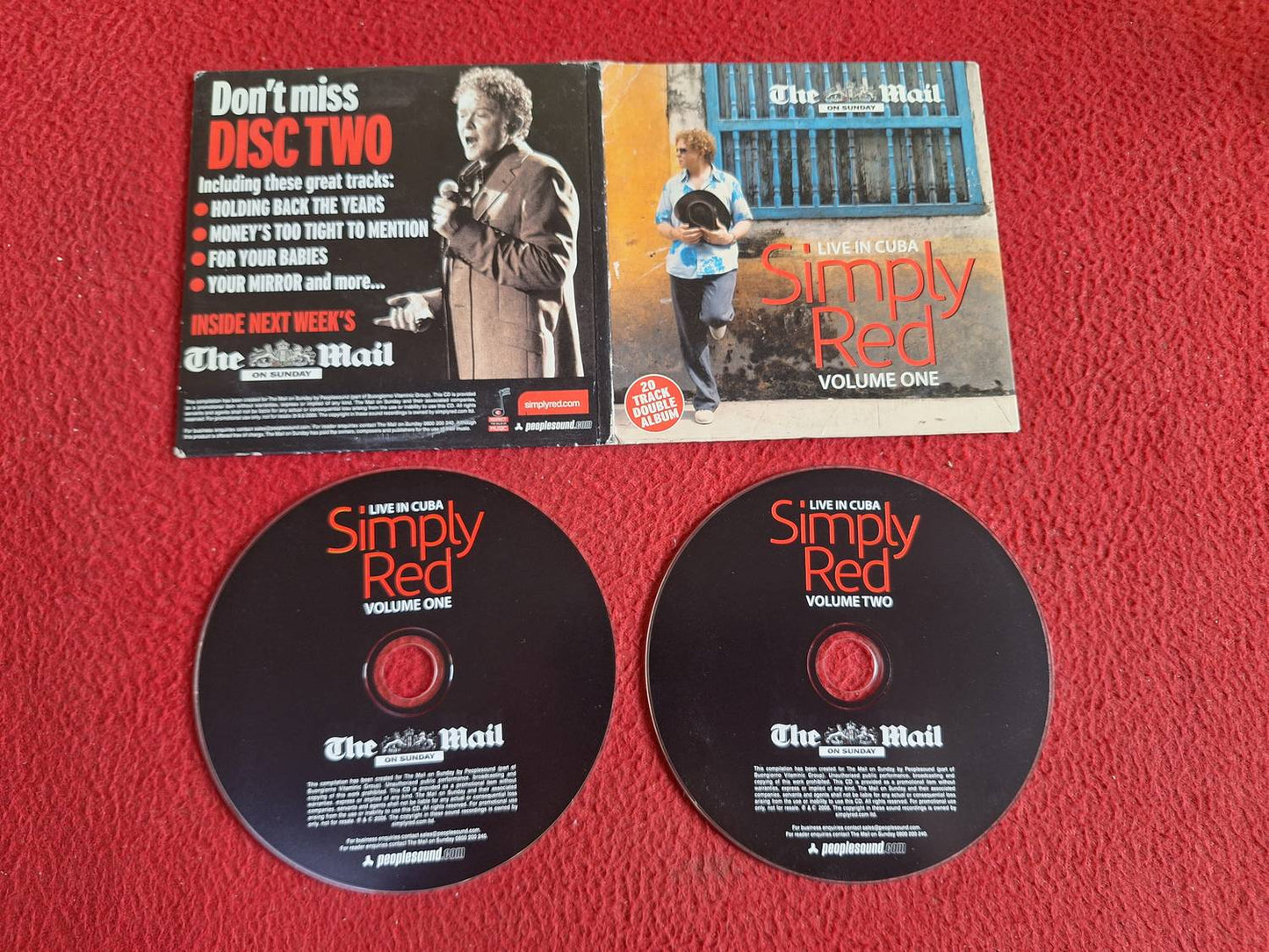 SIMPLY RED LIVE IN CUBA VOLUME ONE & VOLUME TWO [ THE MAIL ] CD