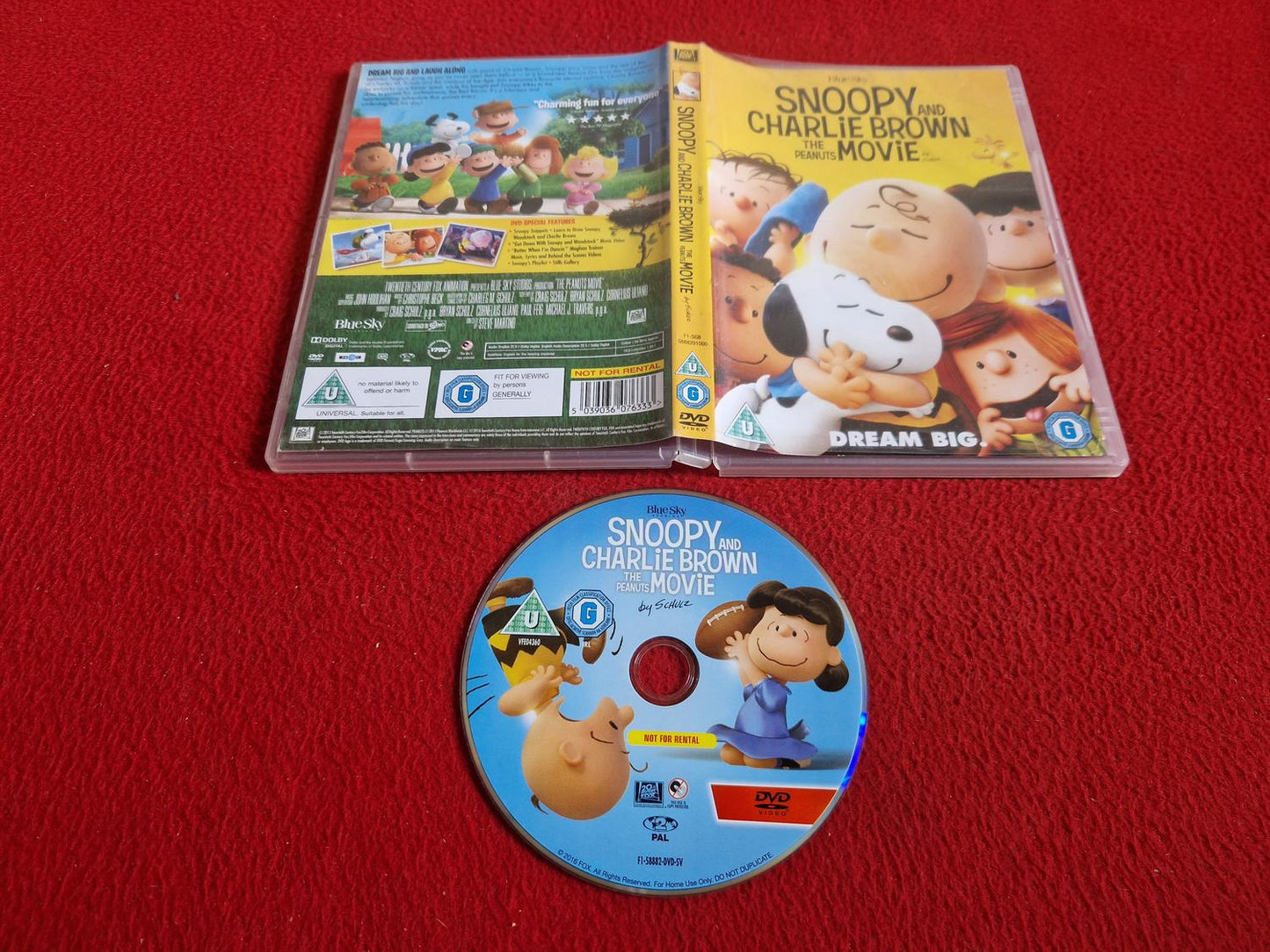 SNOOPY AND CHARLIE BROWN THE PEANUTS MOVIE DVD