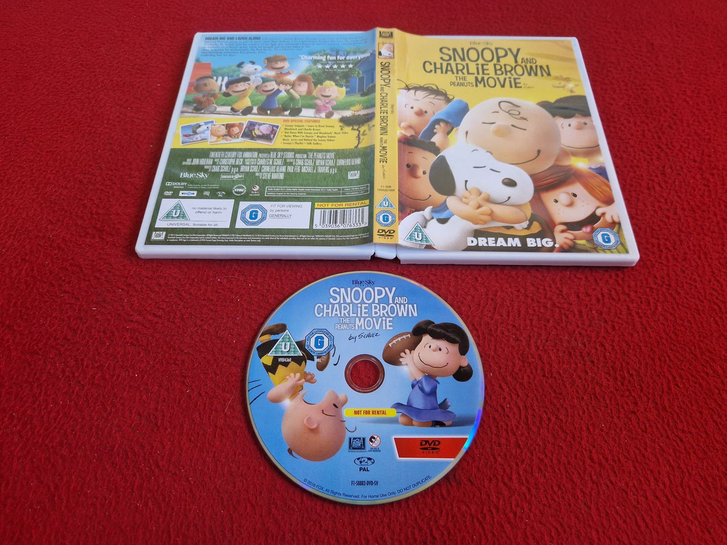 SNOOPY AND CHARLIE BROWN THE PEANUTS MOVIE DVD